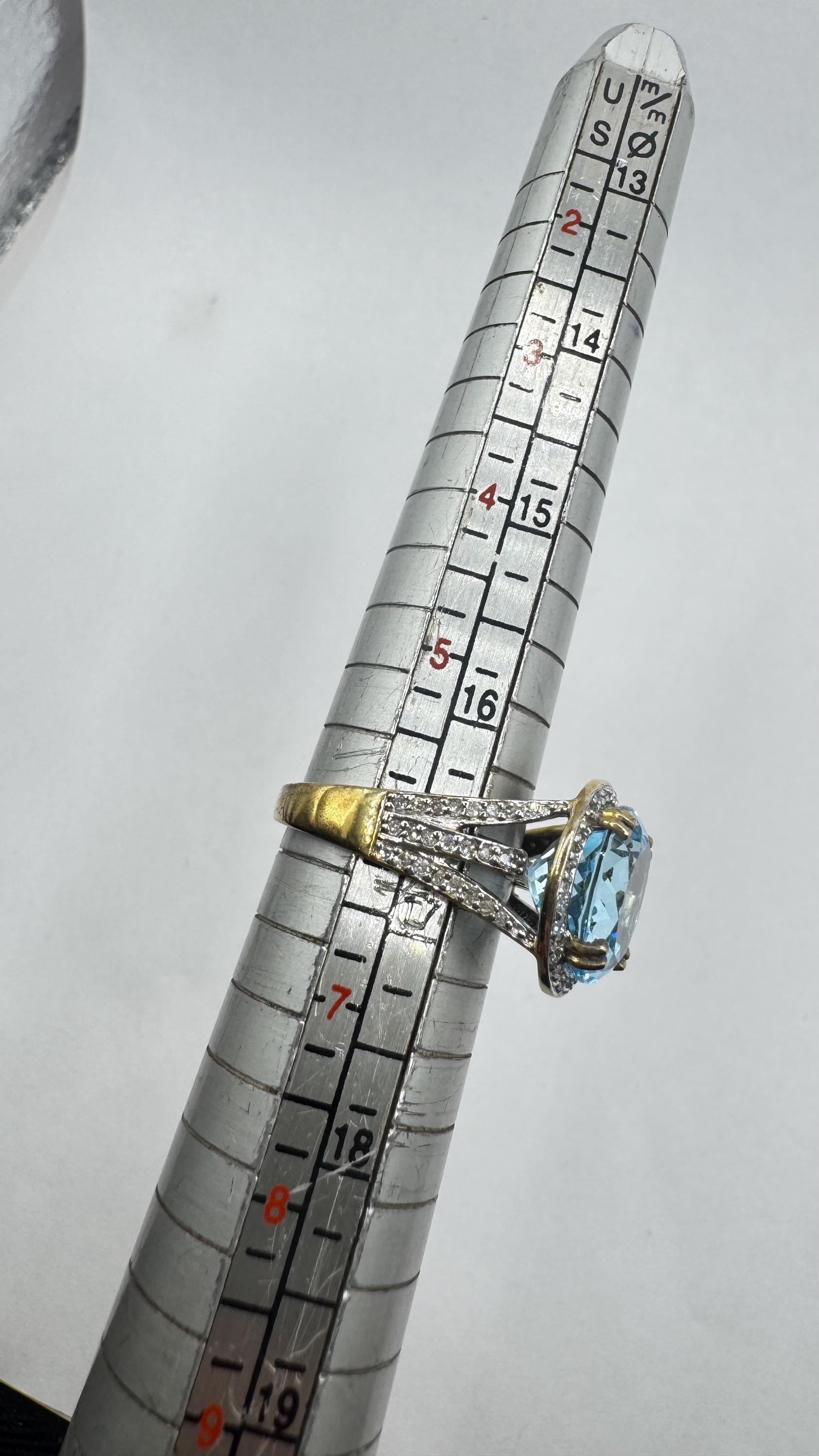 Vintage Genuine Blue Topaz 925 Sterling Silver Ring