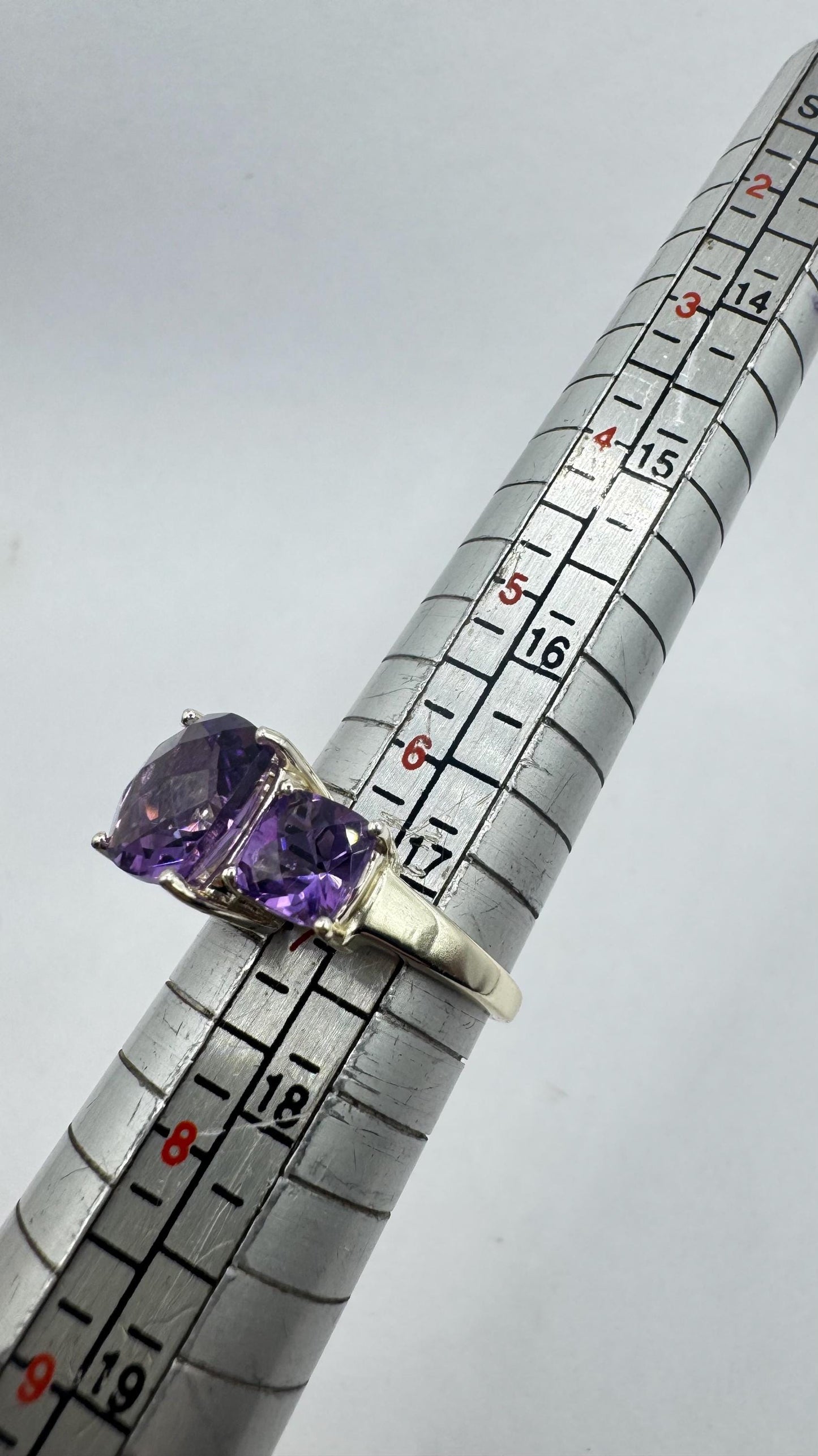 Vintage Purple Amethyst 925 Sterling Silver Ring