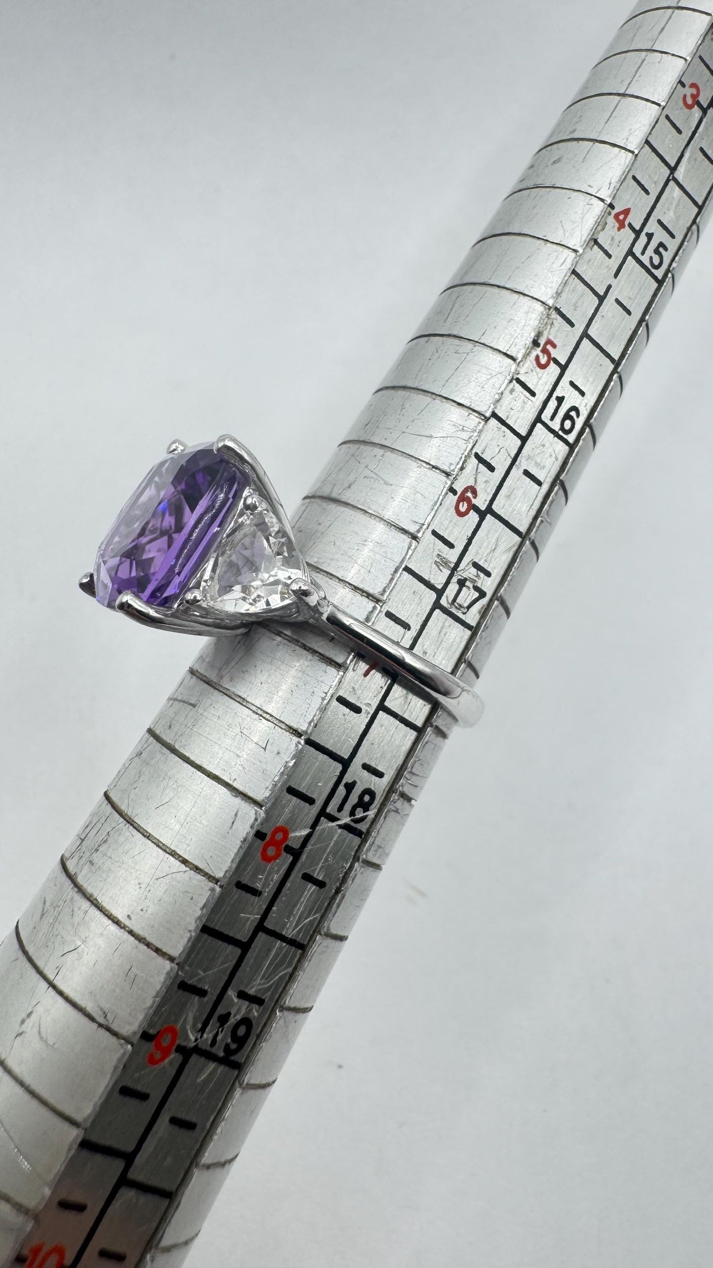 Vintage Purple Amethyst 925 Sterling Silver Ring
