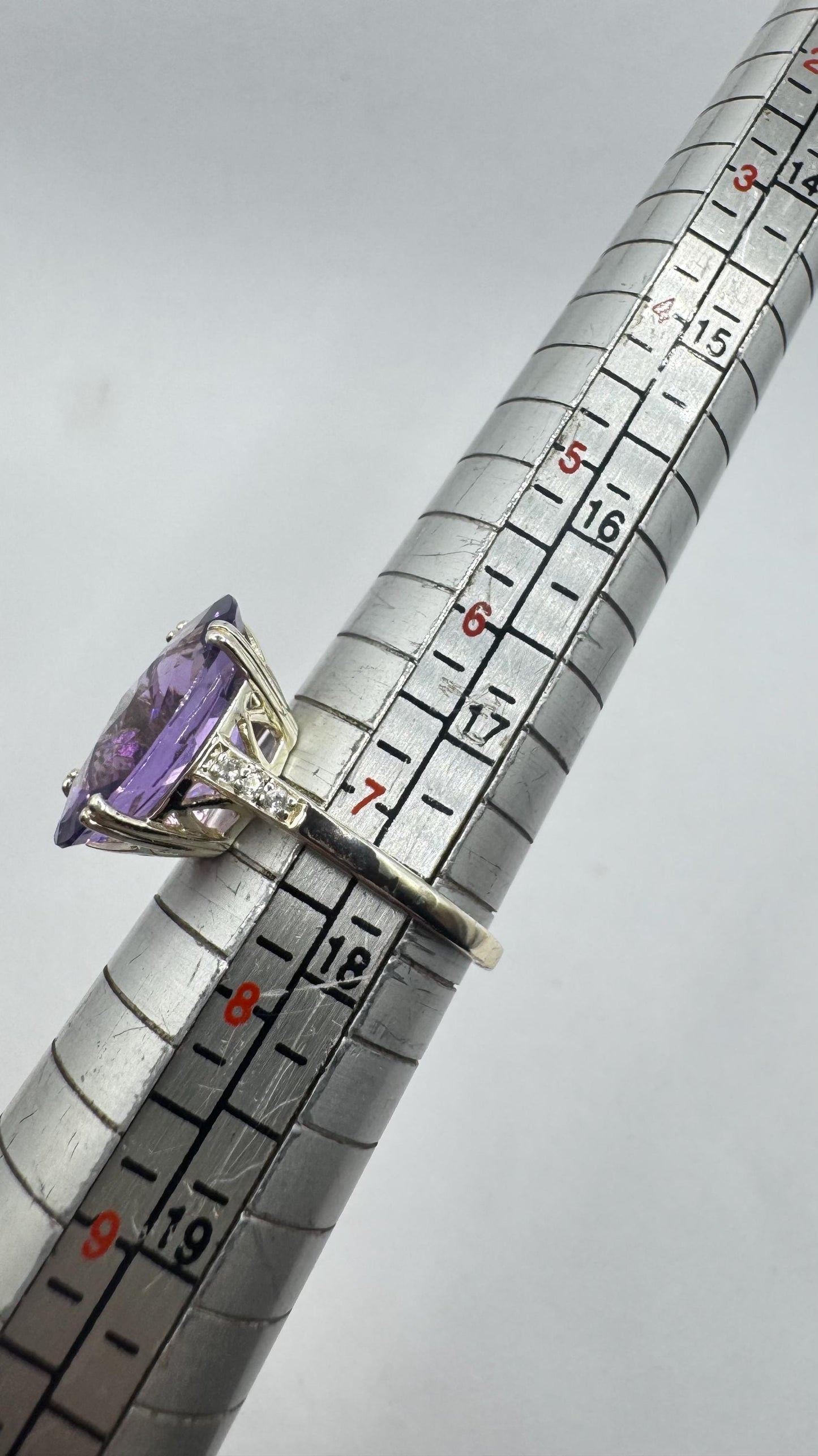 Vintage Purple Amethyst 925 Sterling Silver Ring