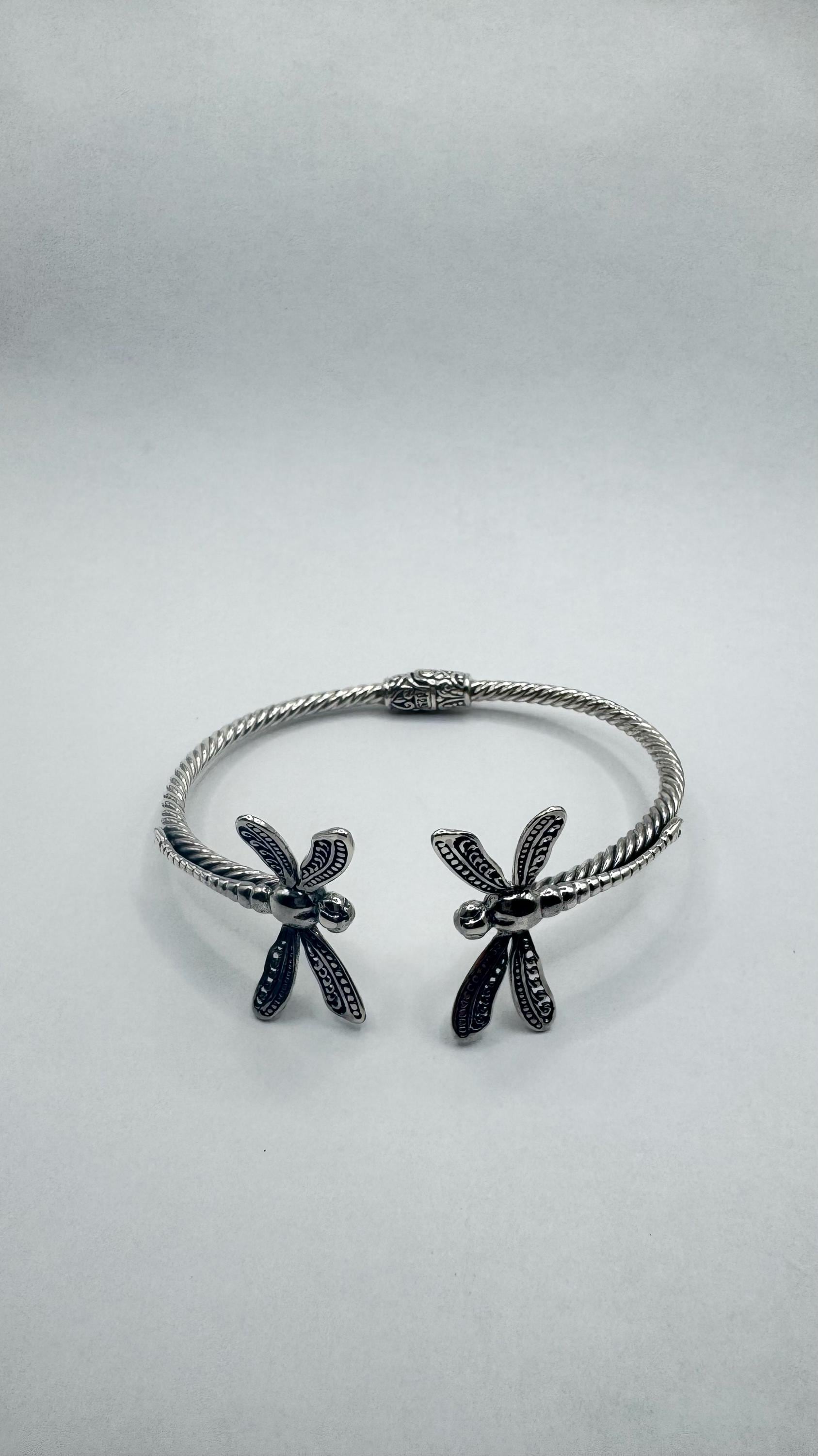 Vintage 925 Sterling Silver Cuff Bangle Bracelet