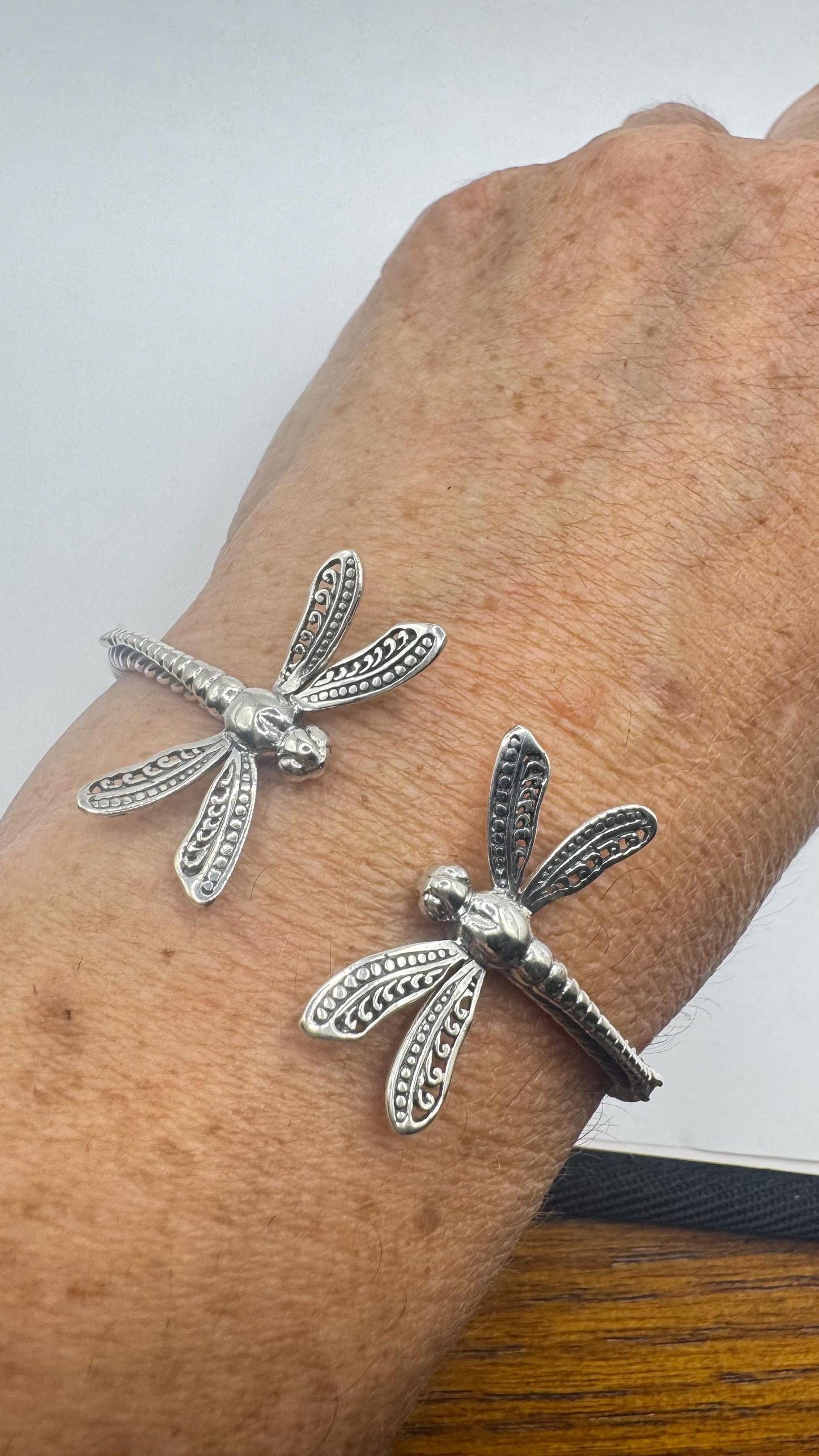 Vintage 925 Sterling Silver Cuff Bangle Bracelet