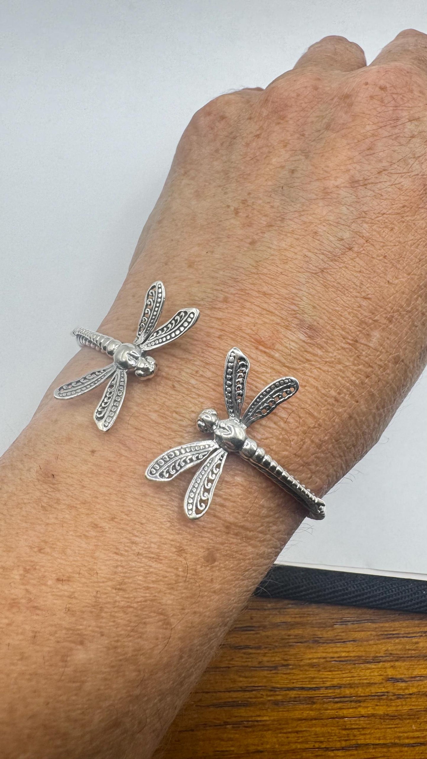 Vintage 925 Sterling Silver Cuff Bangle Bracelet