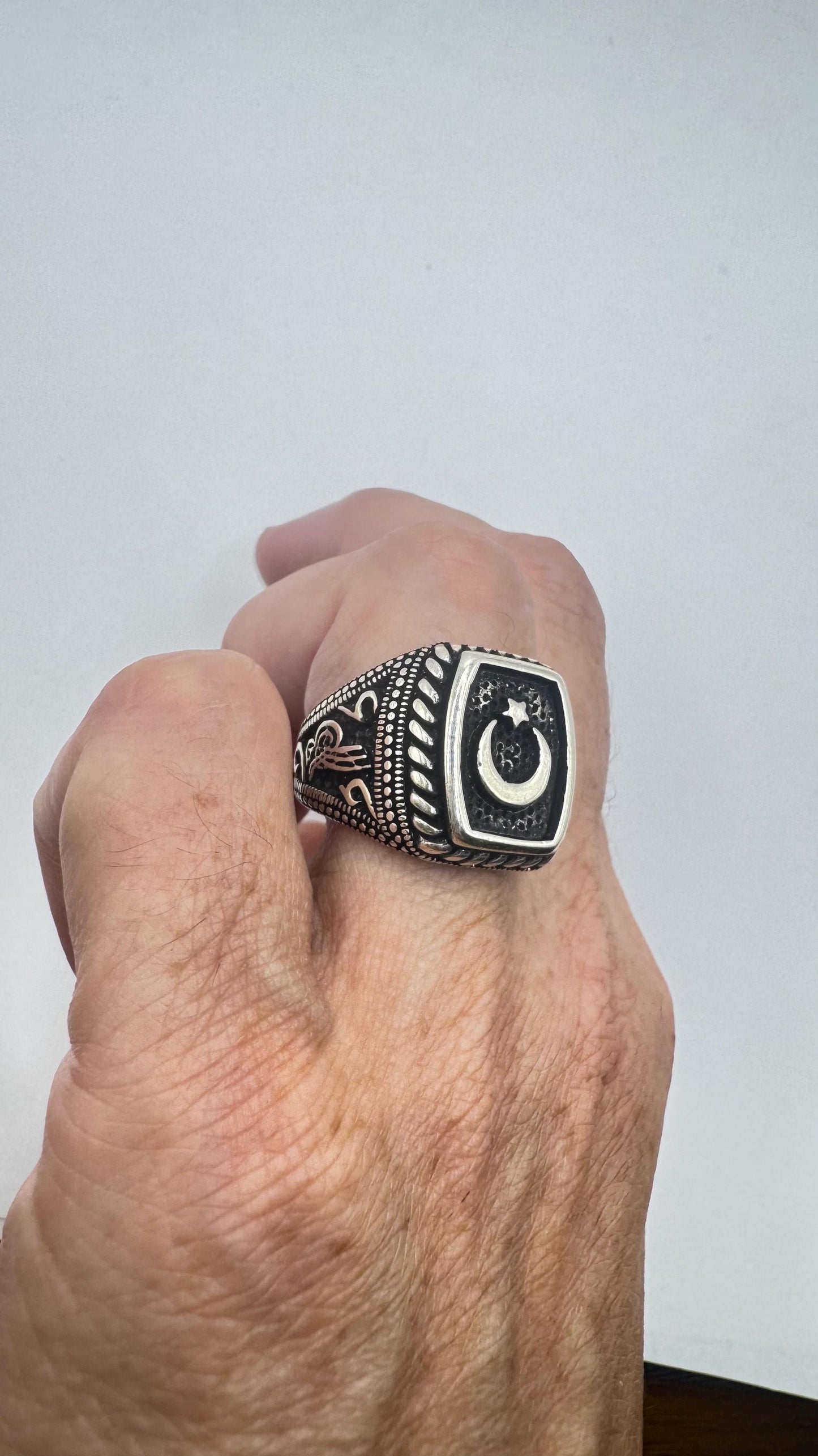 Vintage Star of Islam 925 Sterling Silver Ring