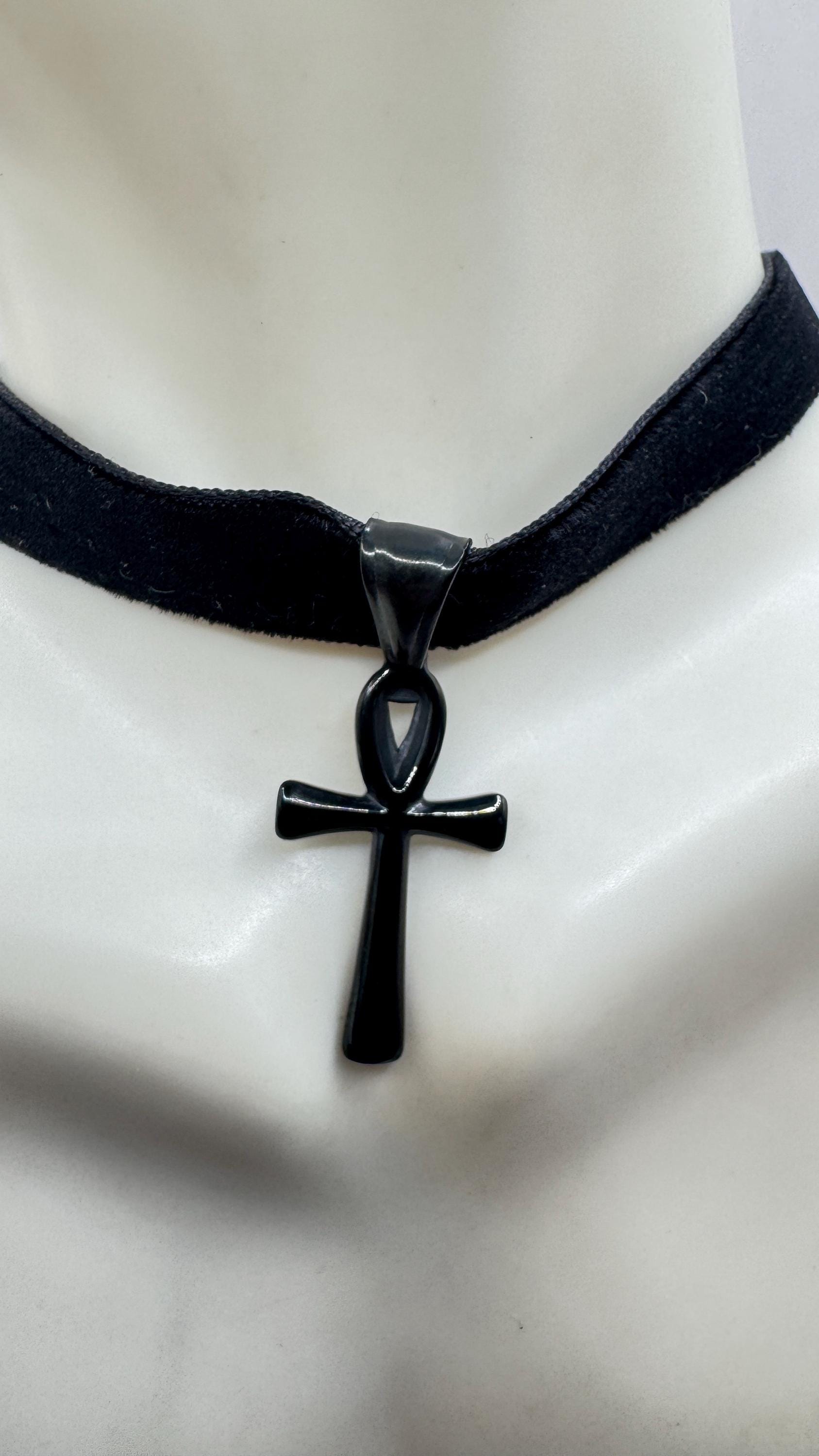 Egyptian Ankh Pendant Choker
