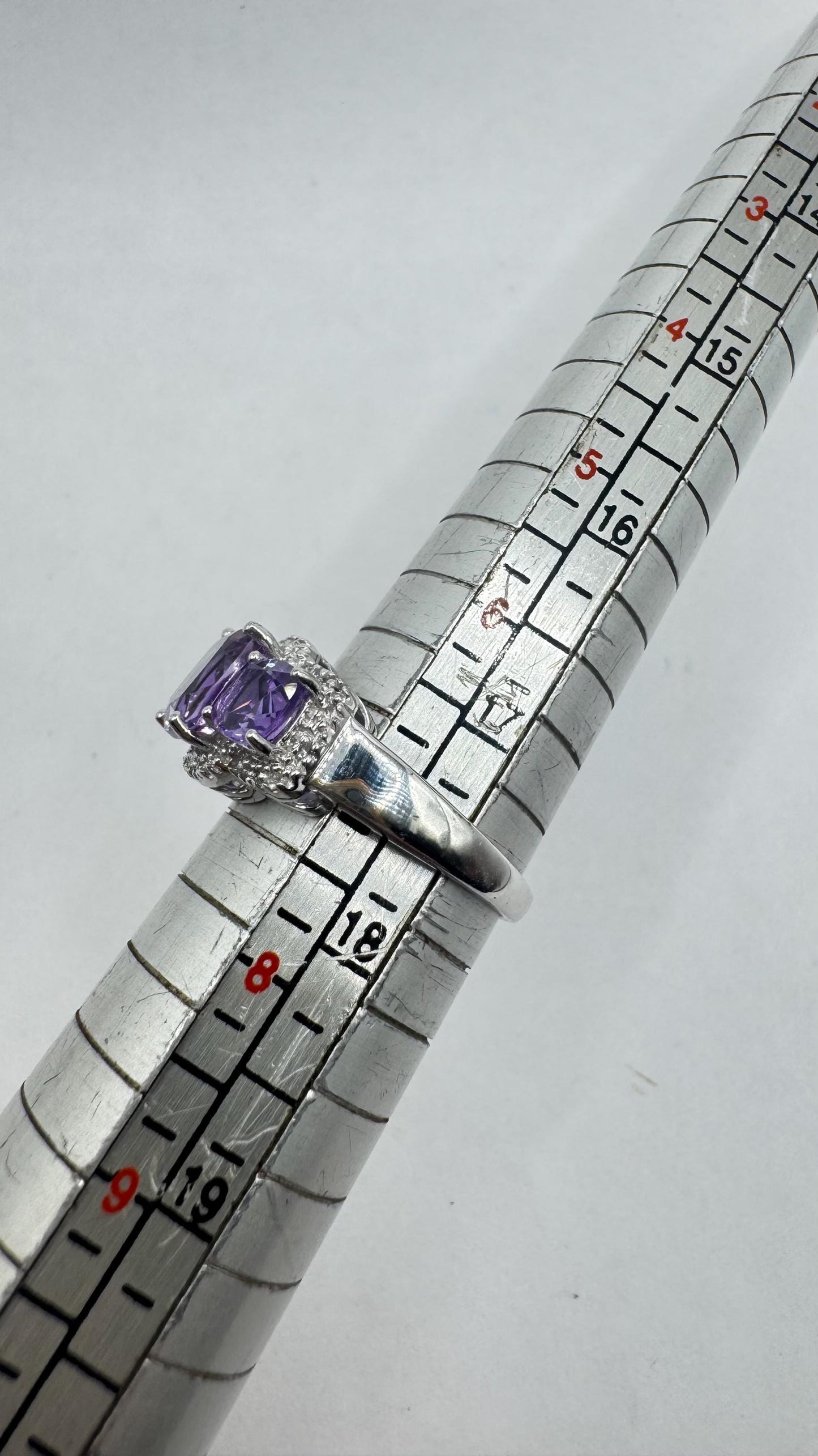 Vintage Purple Amethyst 925 Sterling Silver Ring