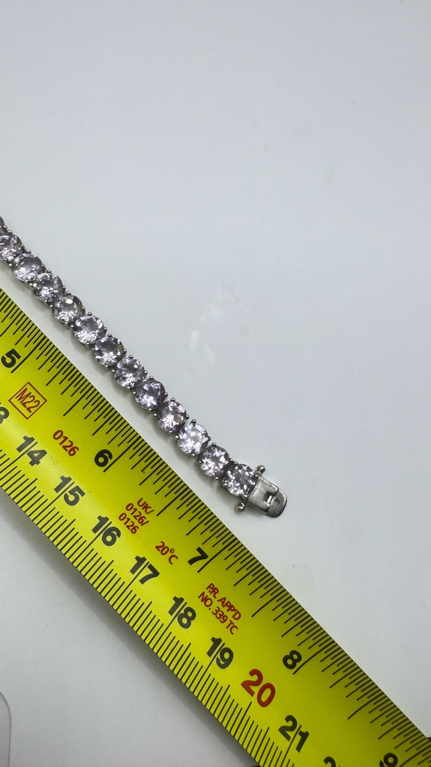 Vintage Purple Amethyst Tennis Bracelet in 925 Sterling Silver