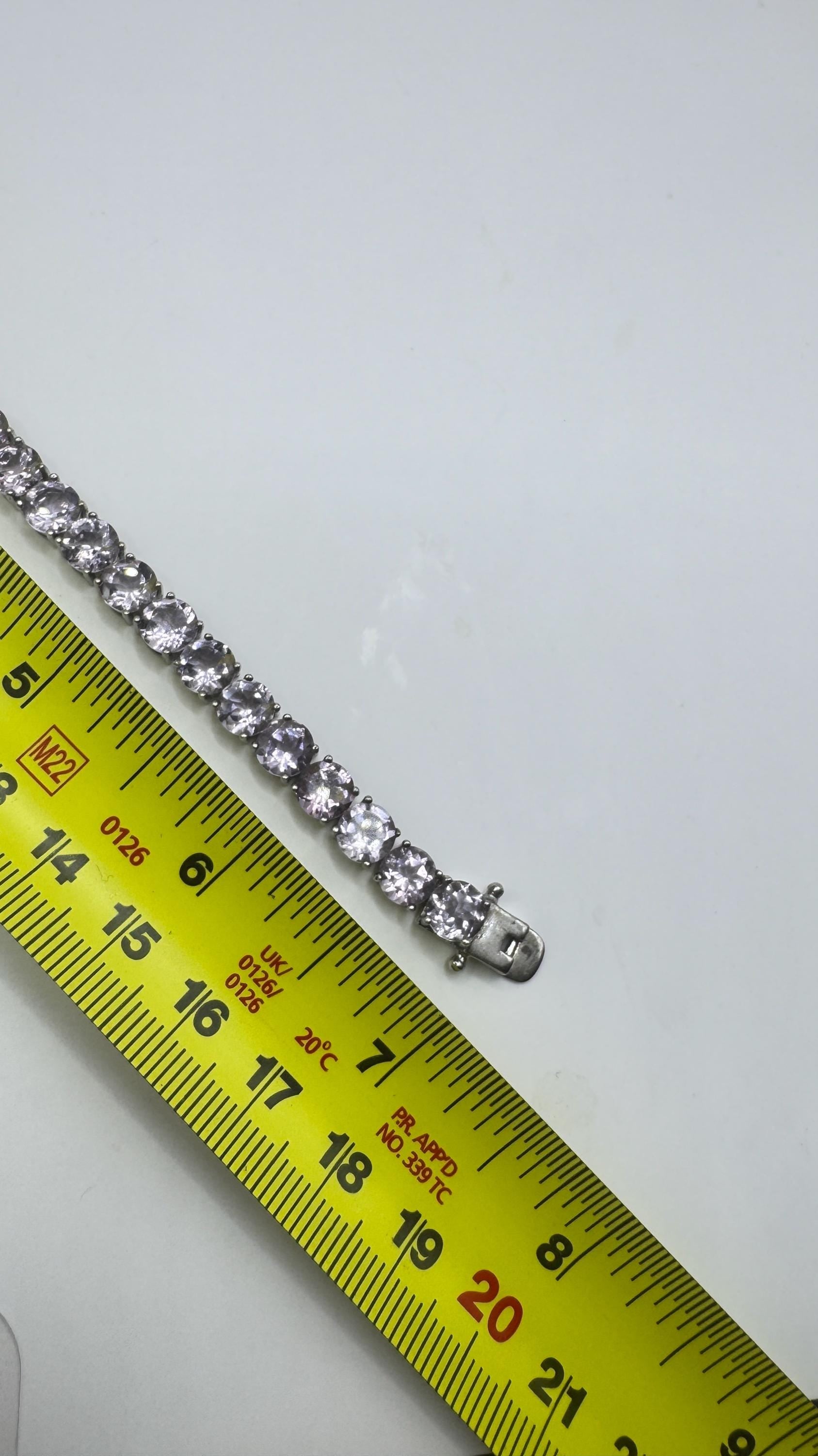 Vintage Purple Amethyst Tennis Bracelet in 925 Sterling Silver