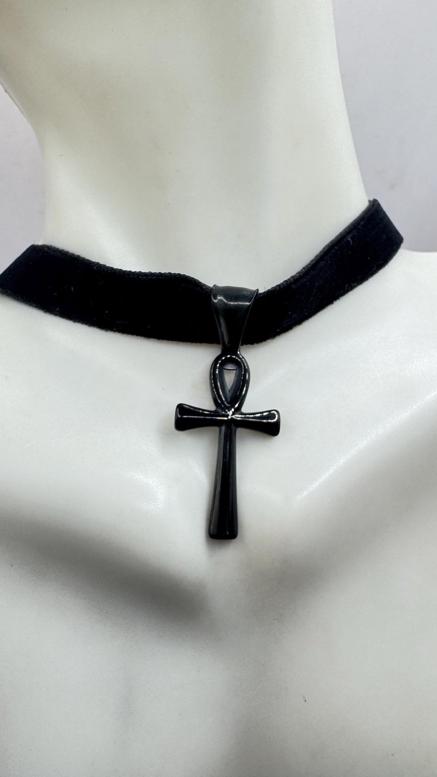 Egyptian Ankh Pendant Choker