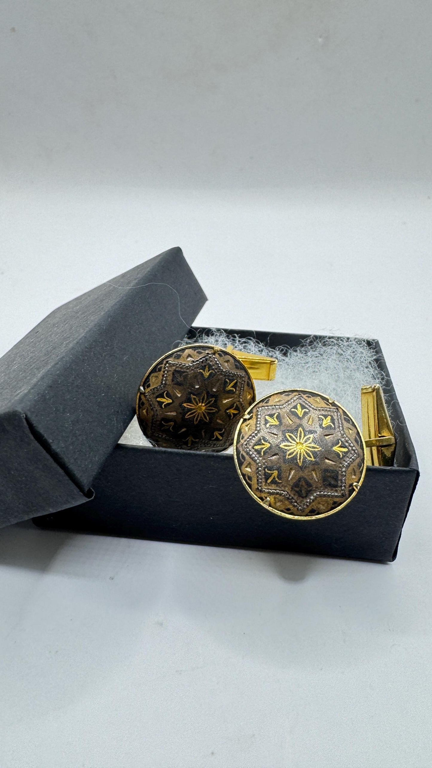 Vintage Gold Damascine Choker Gold Filled Choker Pin Brooch