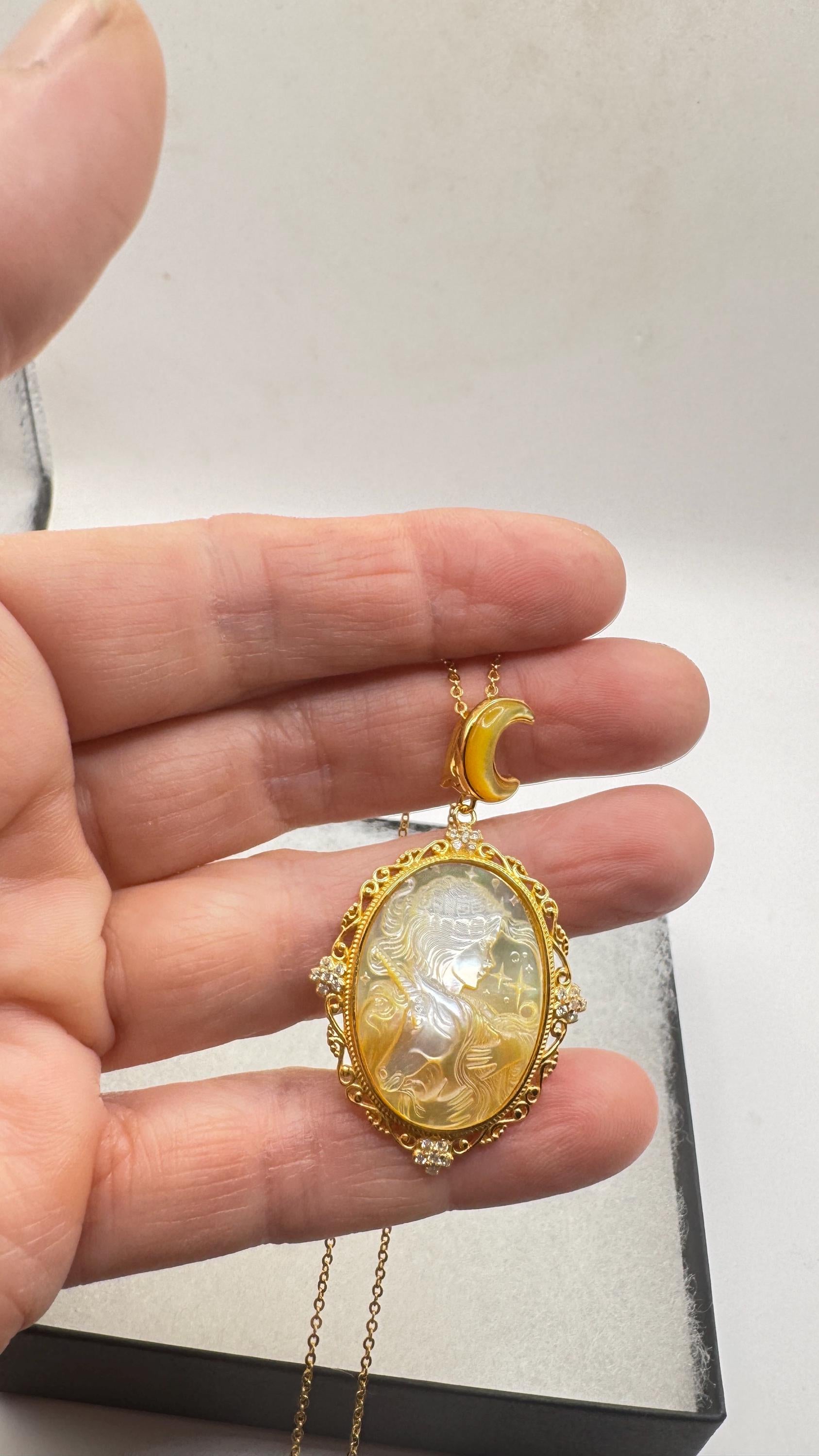 Vintage Cameo Cat 925 Sterling Silver Necklace Choker