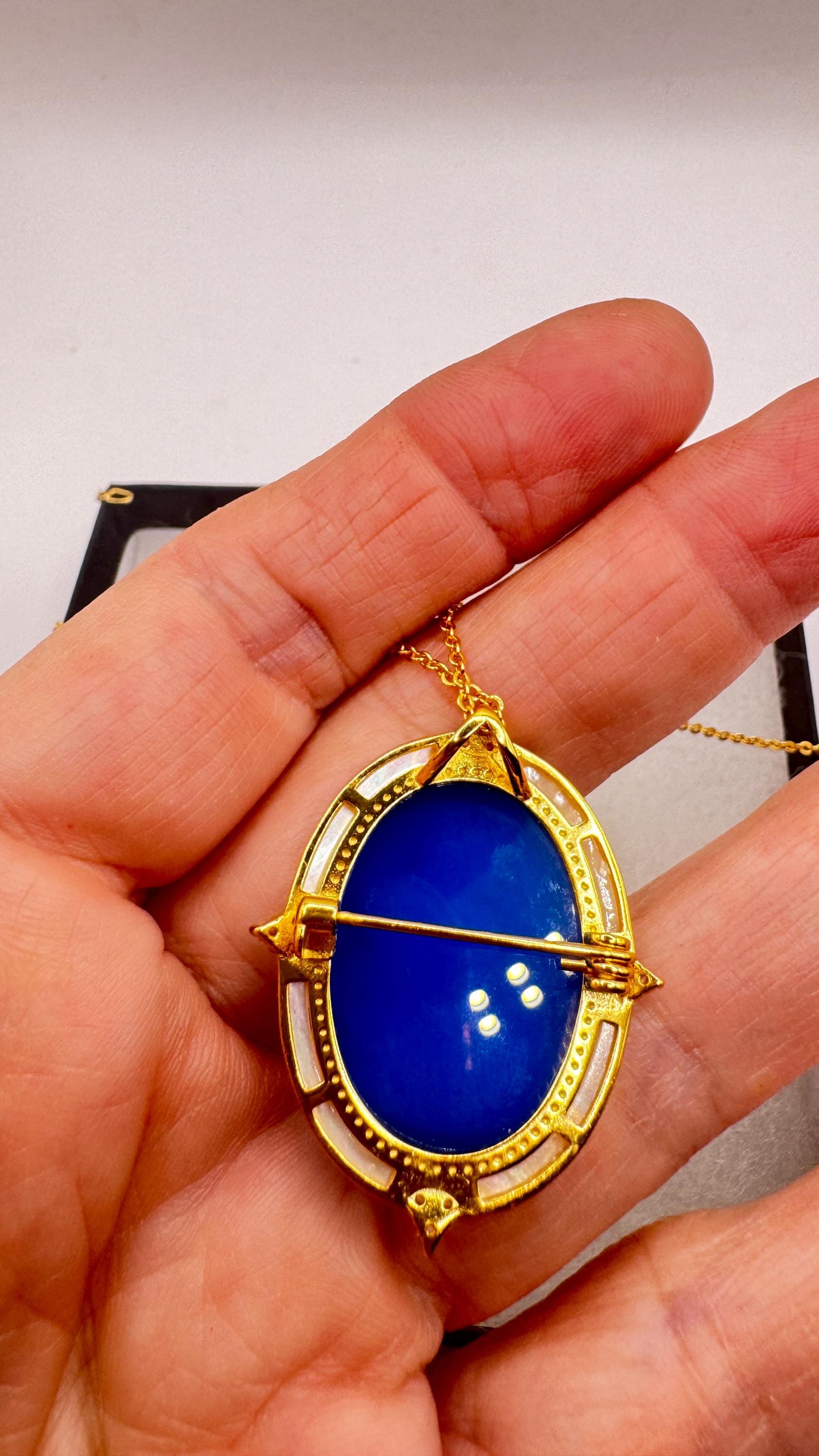 Vintage Moon Goddess Genuine Black Onyx Cameo Sterling Silver Necklace Choker