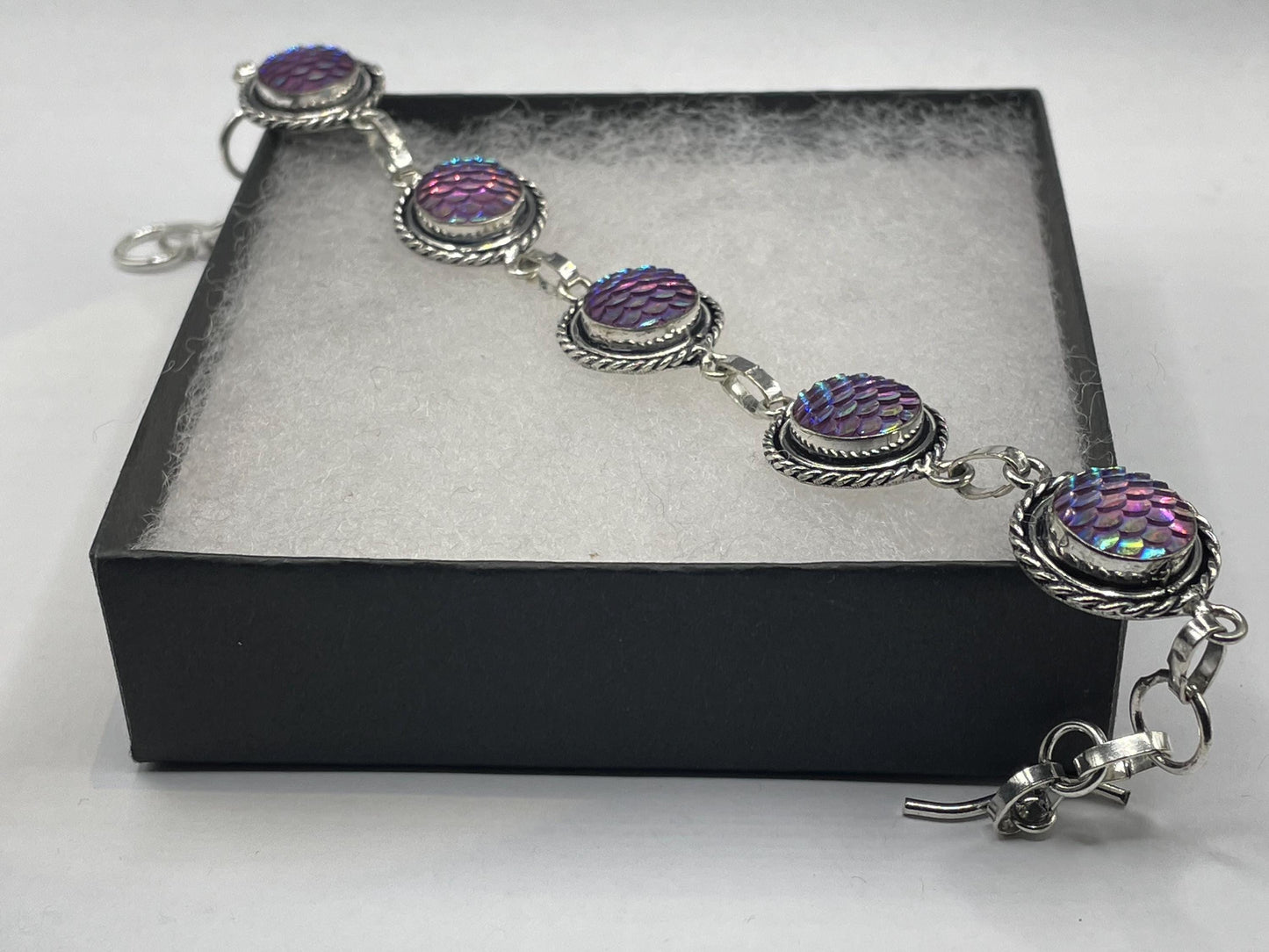 Vintage Opal Glass Toggle Bracelet