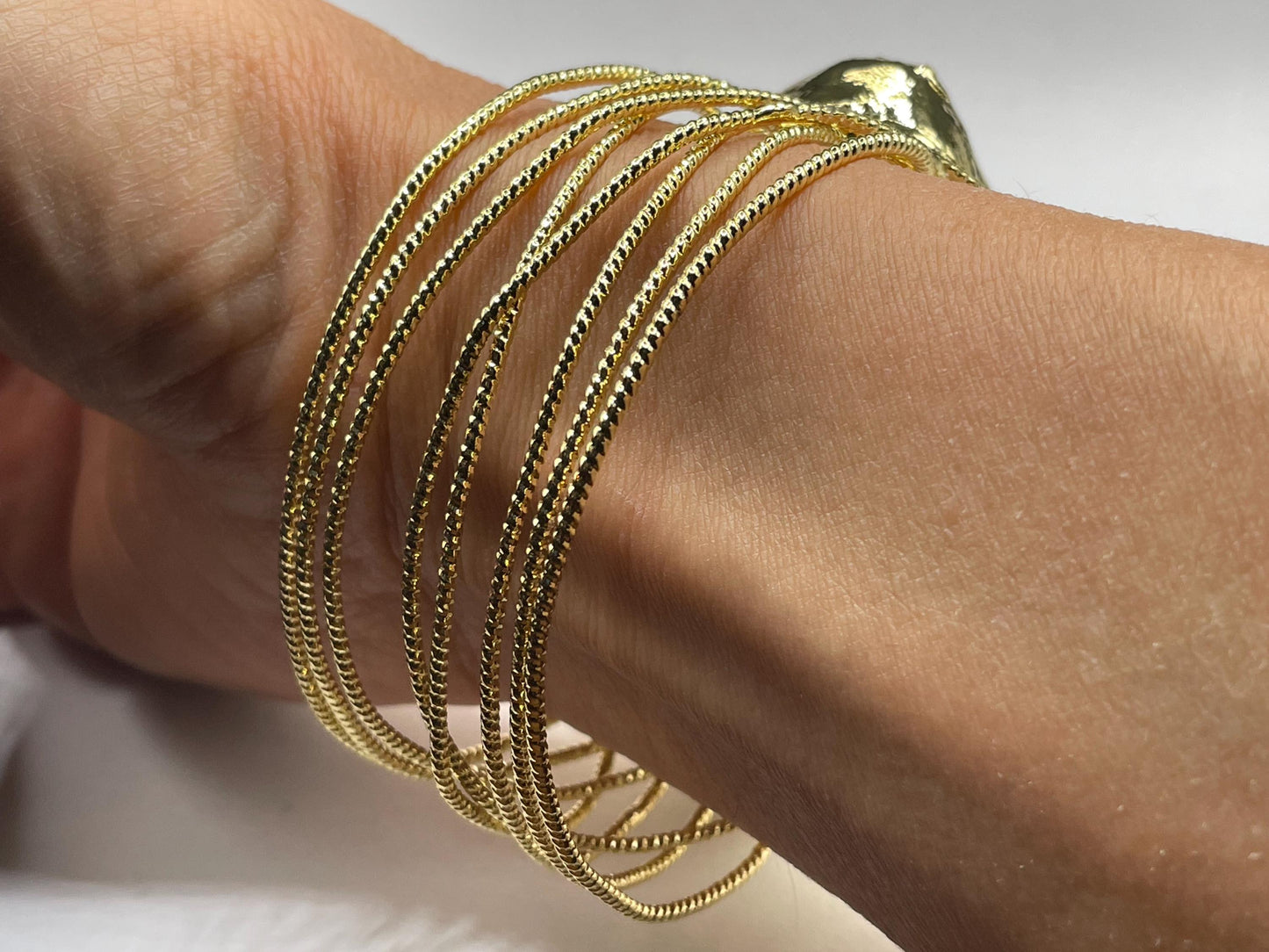 Vintage Pearl Cuff Bangle Bracelet Gold 925 Sterling Silver