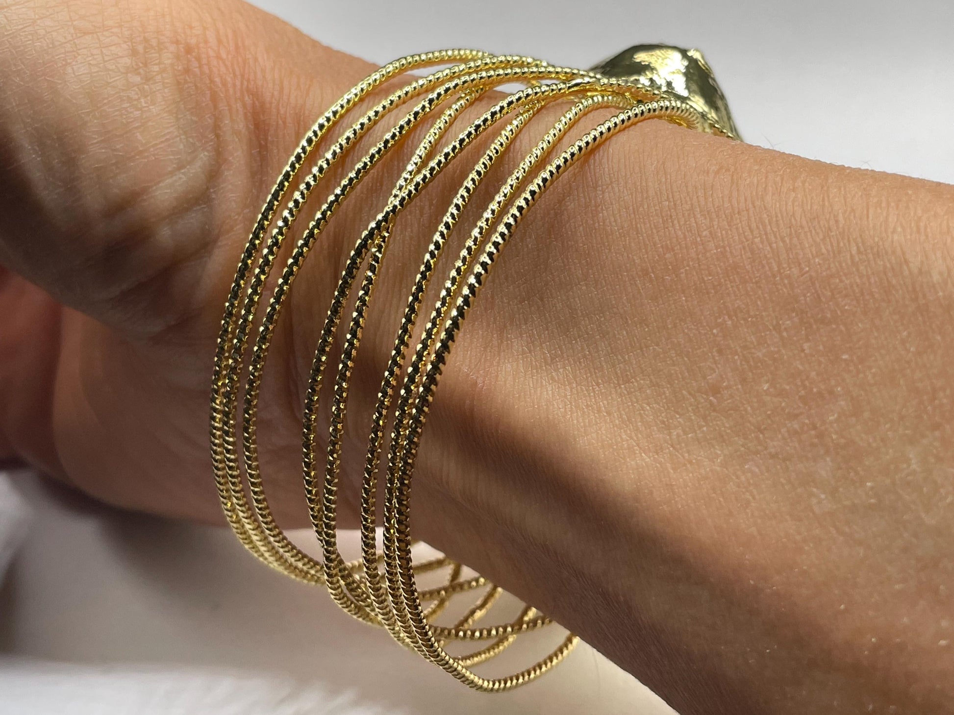 Vintage Pearl Cuff Bangle Bracelet Gold 925 Sterling Silver