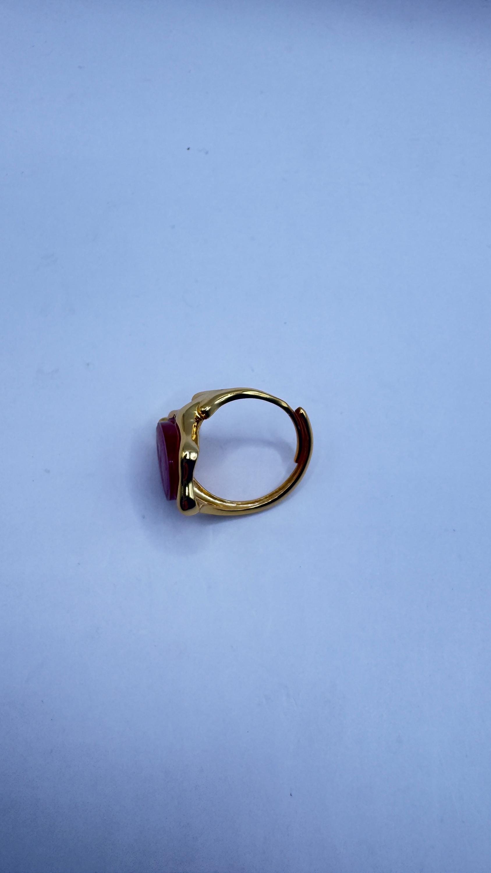 Vintage Cameo 925 Sterling Silver Cocktail Ring