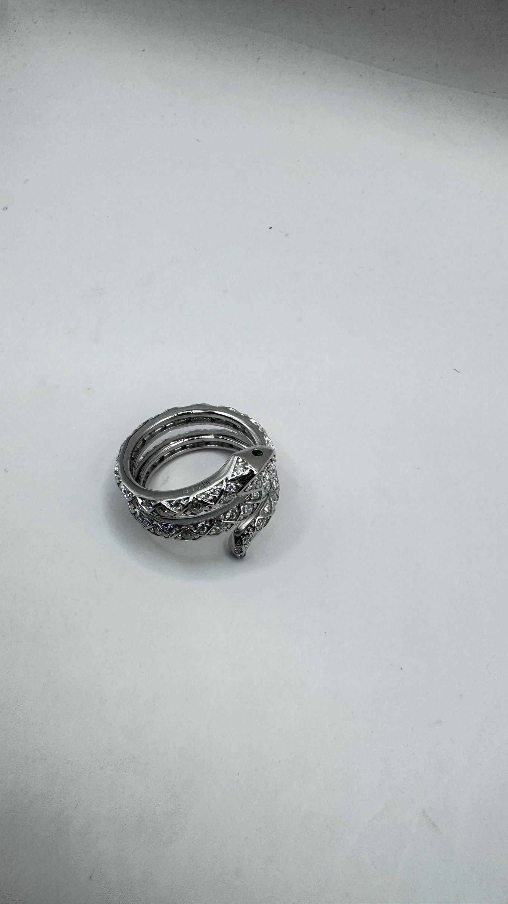 Vintage Snake Ring Sterling Silver Adjustable