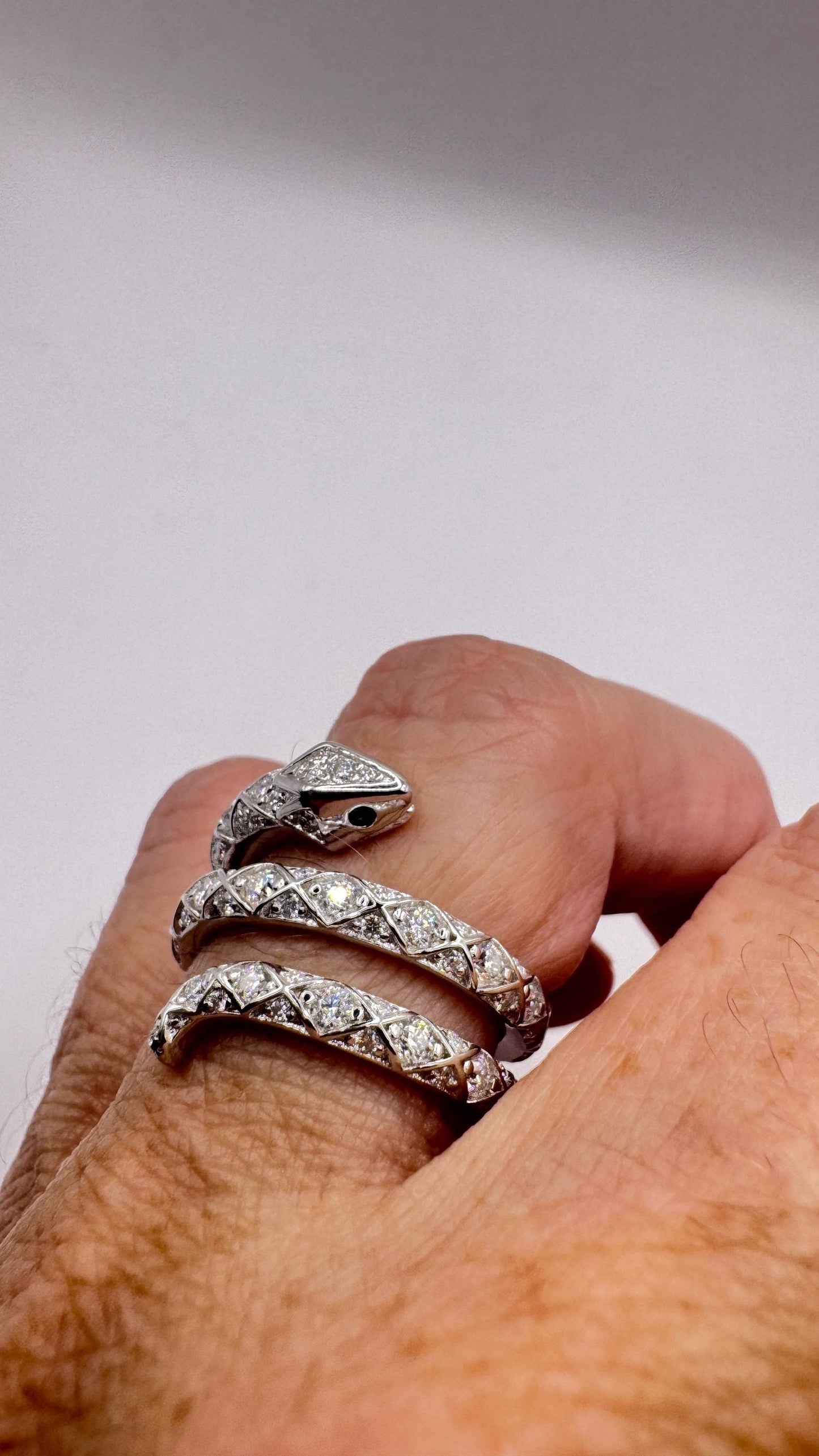 Vintage Snake Ring Sterling Silver Adjustable