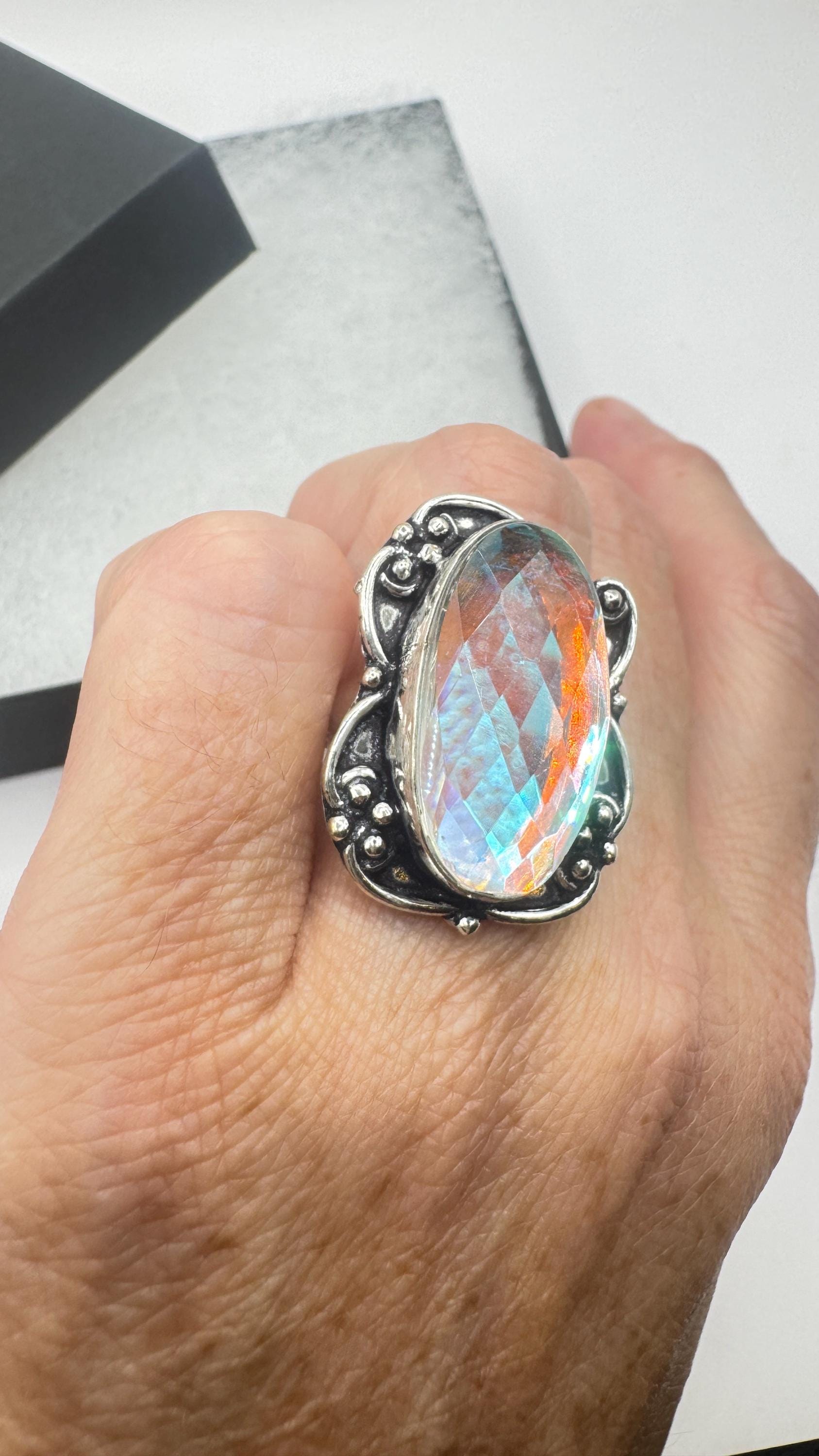 Vintage Opal Glass Ring
