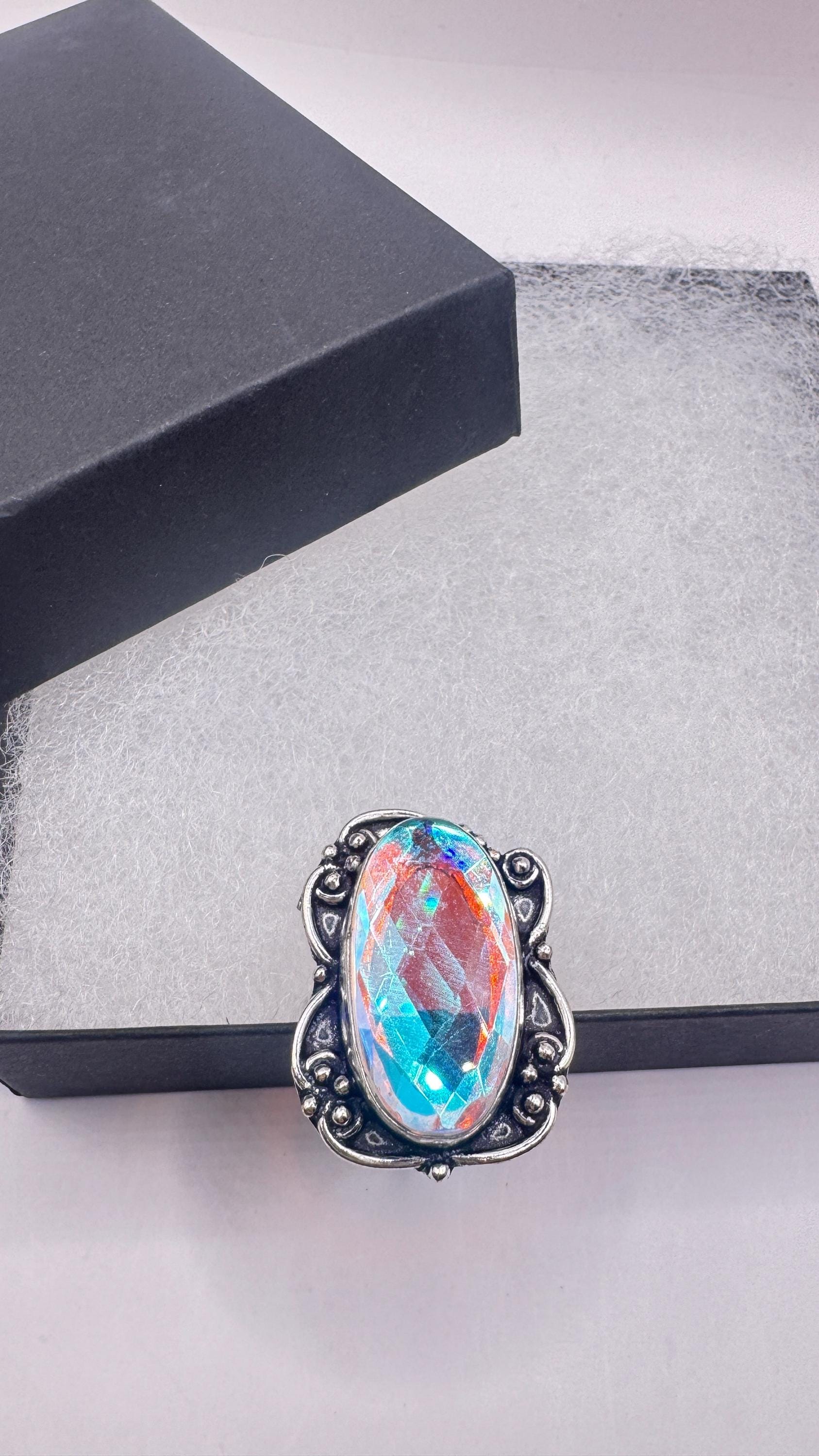 Vintage Opal Glass Ring