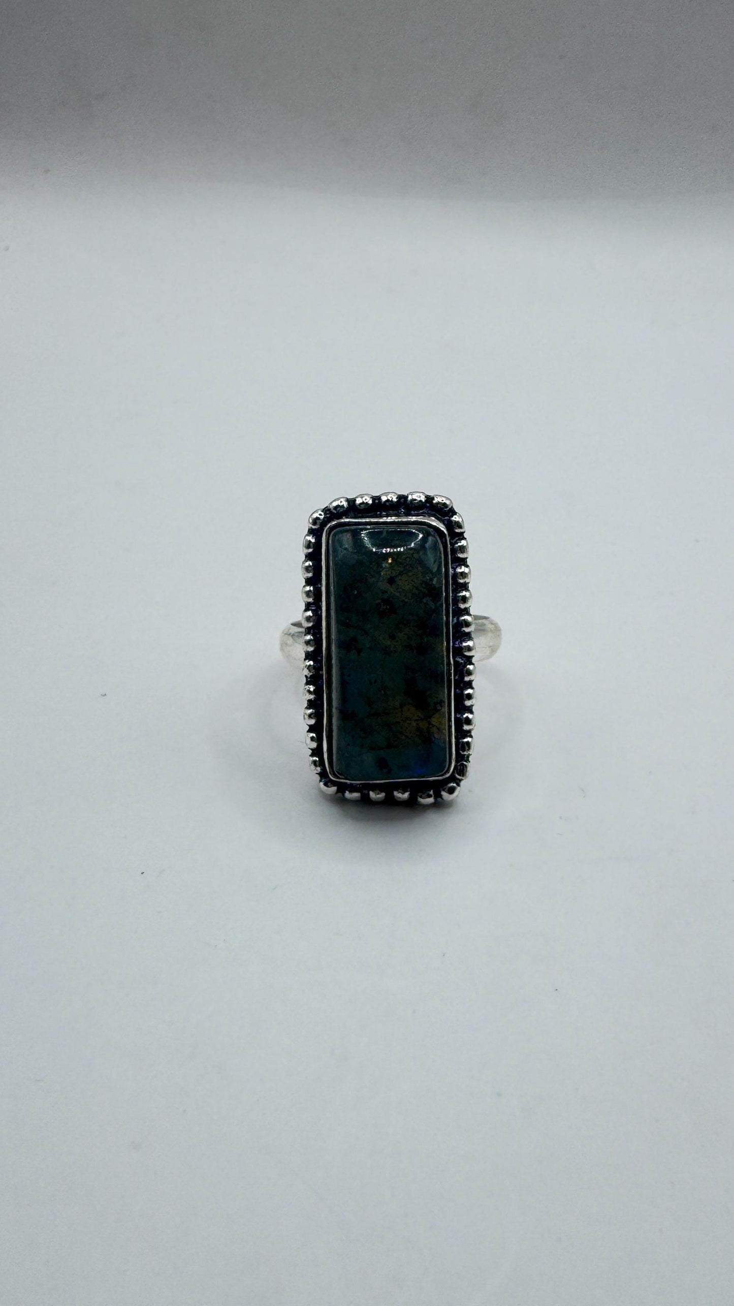 Vintage Rainbow Labradorite Statement Ring