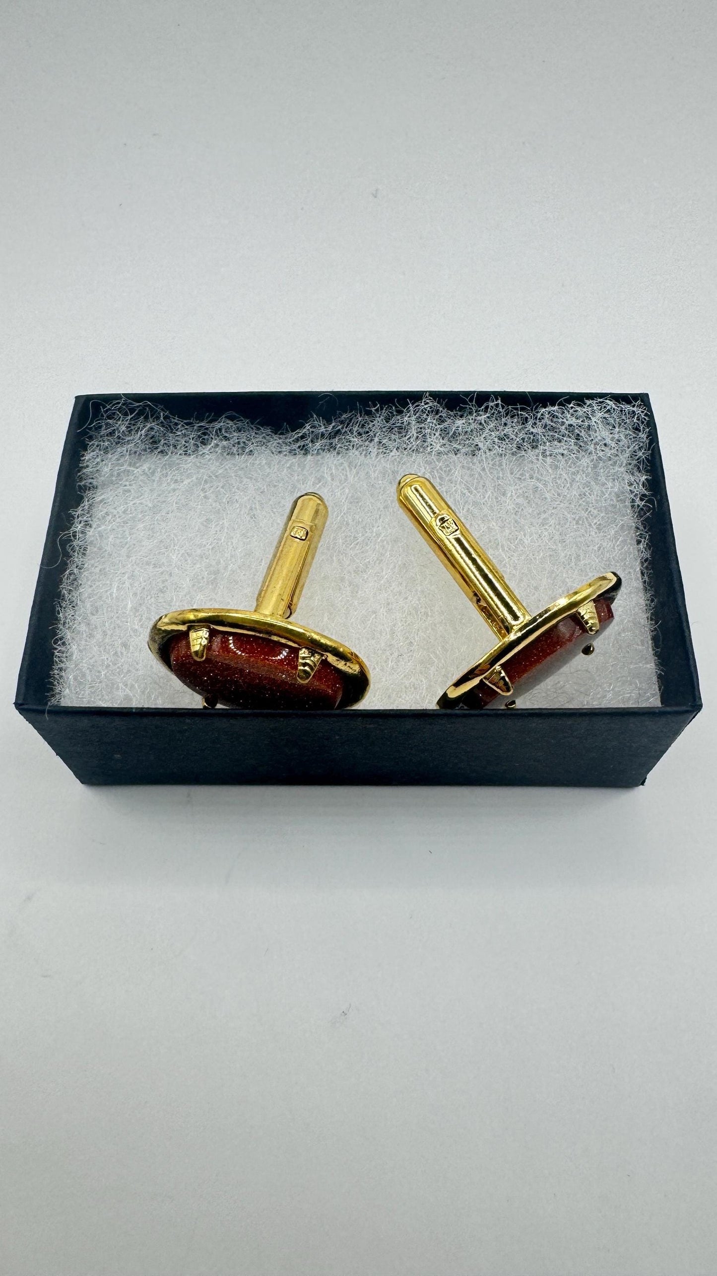 Vintage deco, goldstone cufflinks Cuff Links