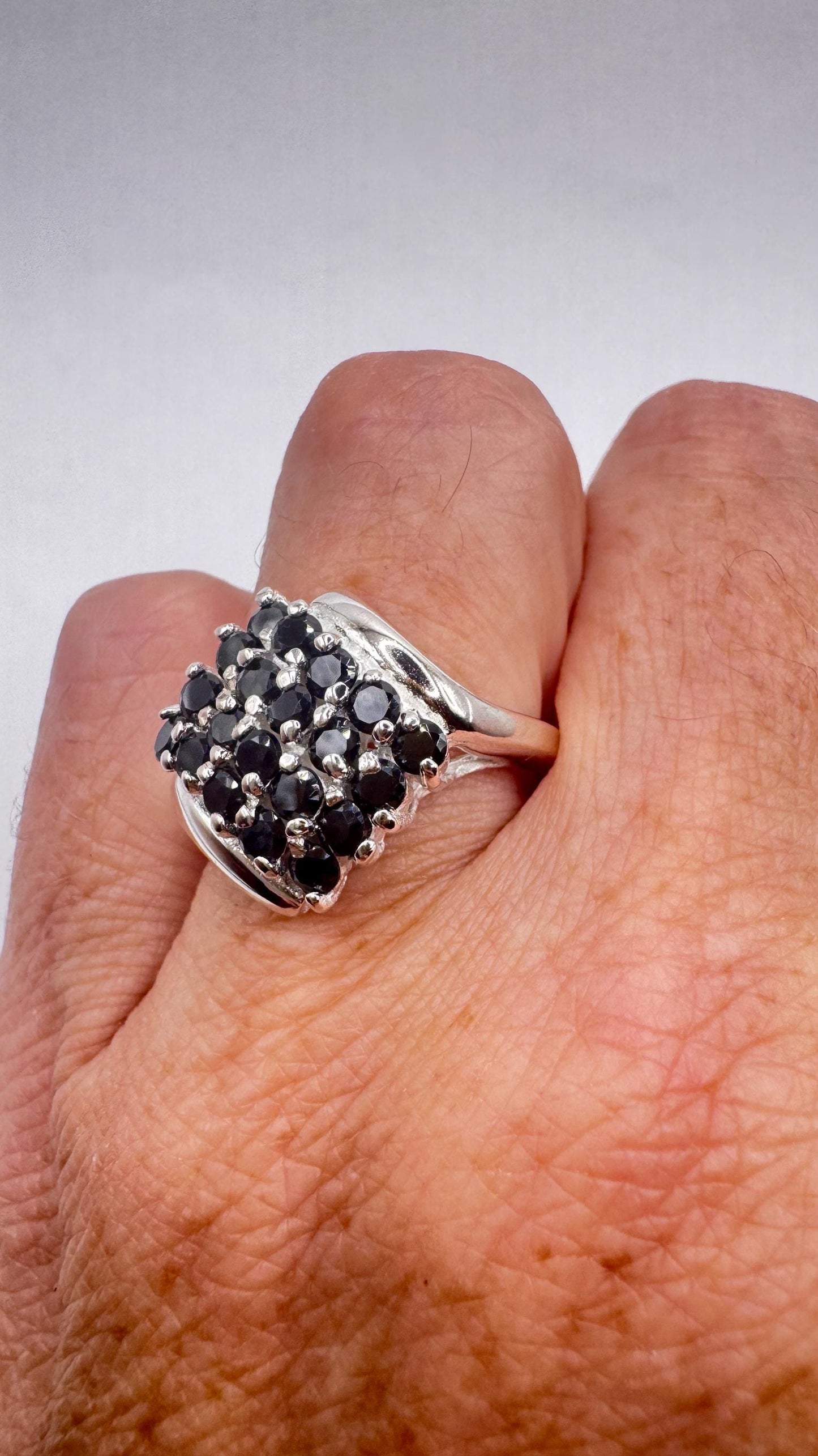 Vintage Blue sapphire 925 Sterling Silver Ring