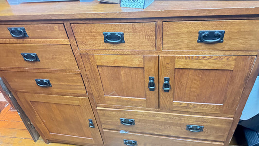 vintage Wooden Hutch Cabinet Japanese Asian style LOCAL pick up only NYC