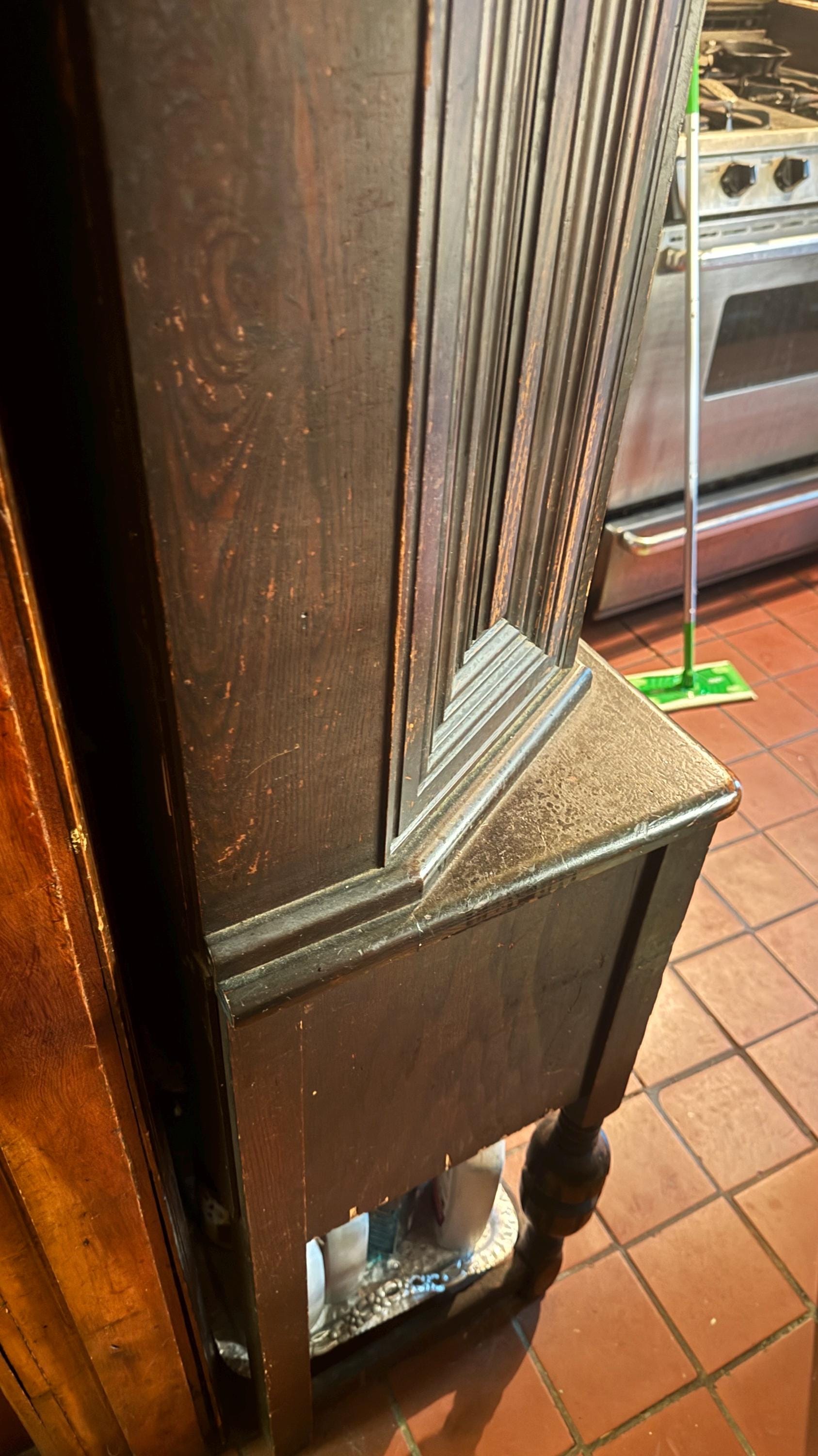 vintage Wooden Hutch Cabinet Gothic style LOCAL pick up only NYC