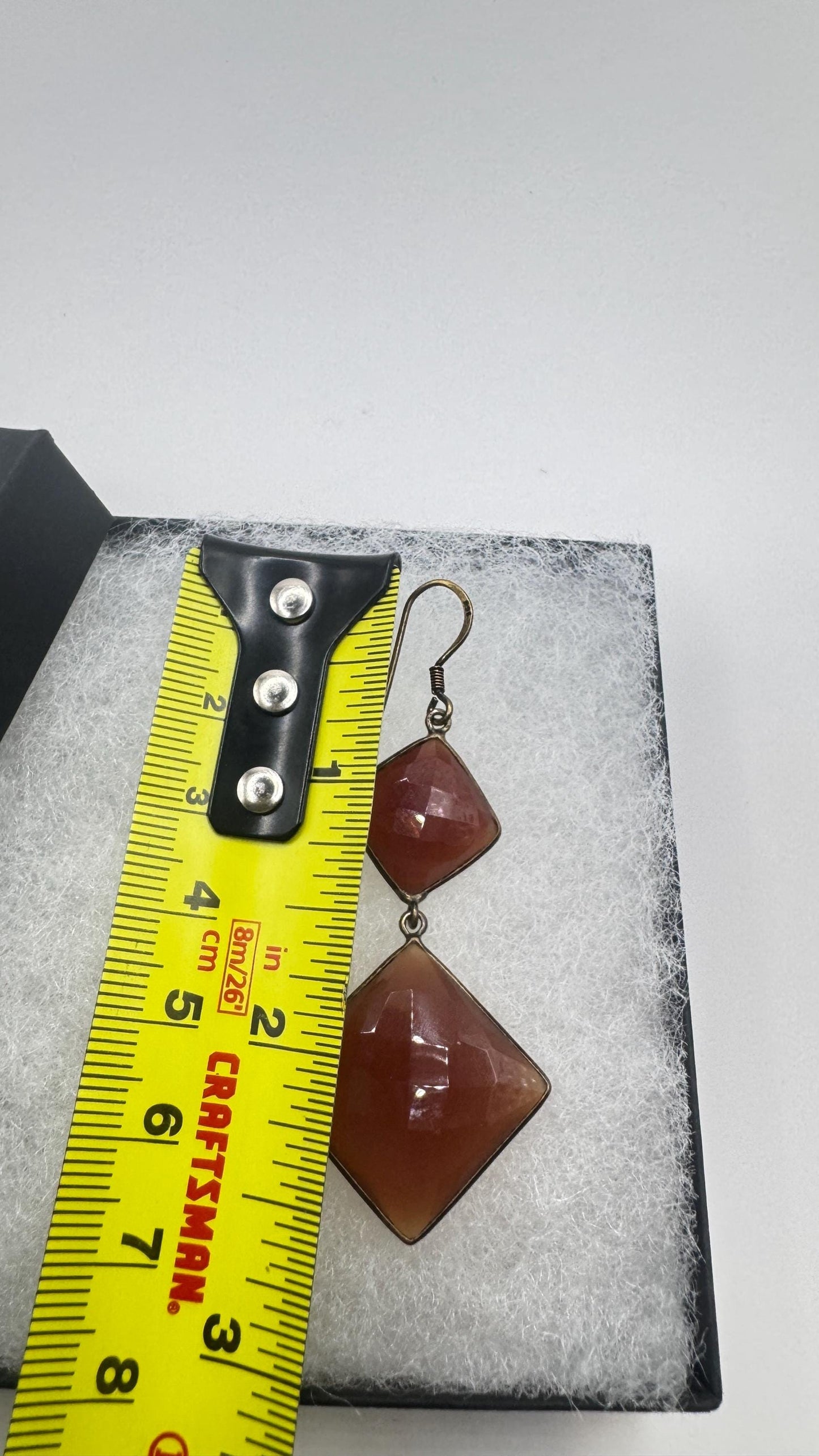 Vintage Red Carnelian 925 Sterling lever backs Silver Dangle Chandelier Earrings