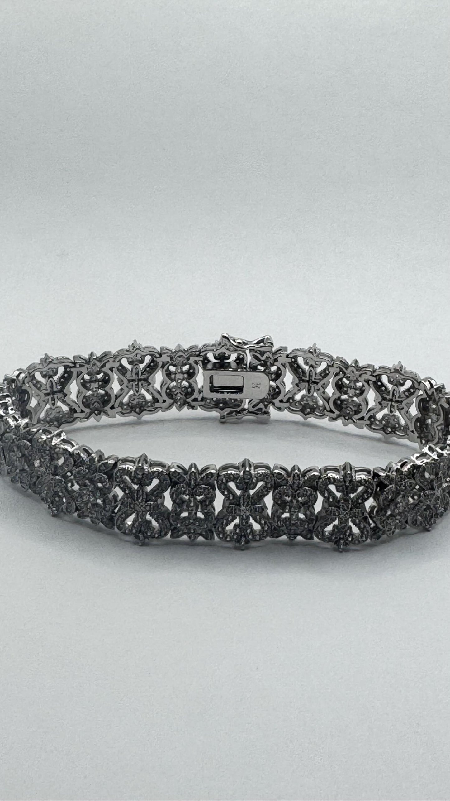 Vintage Crystal Silver Bronze Bracelet