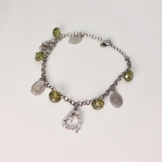 Vintage 925 Sterling Silver Chain Link Charm Bracelet