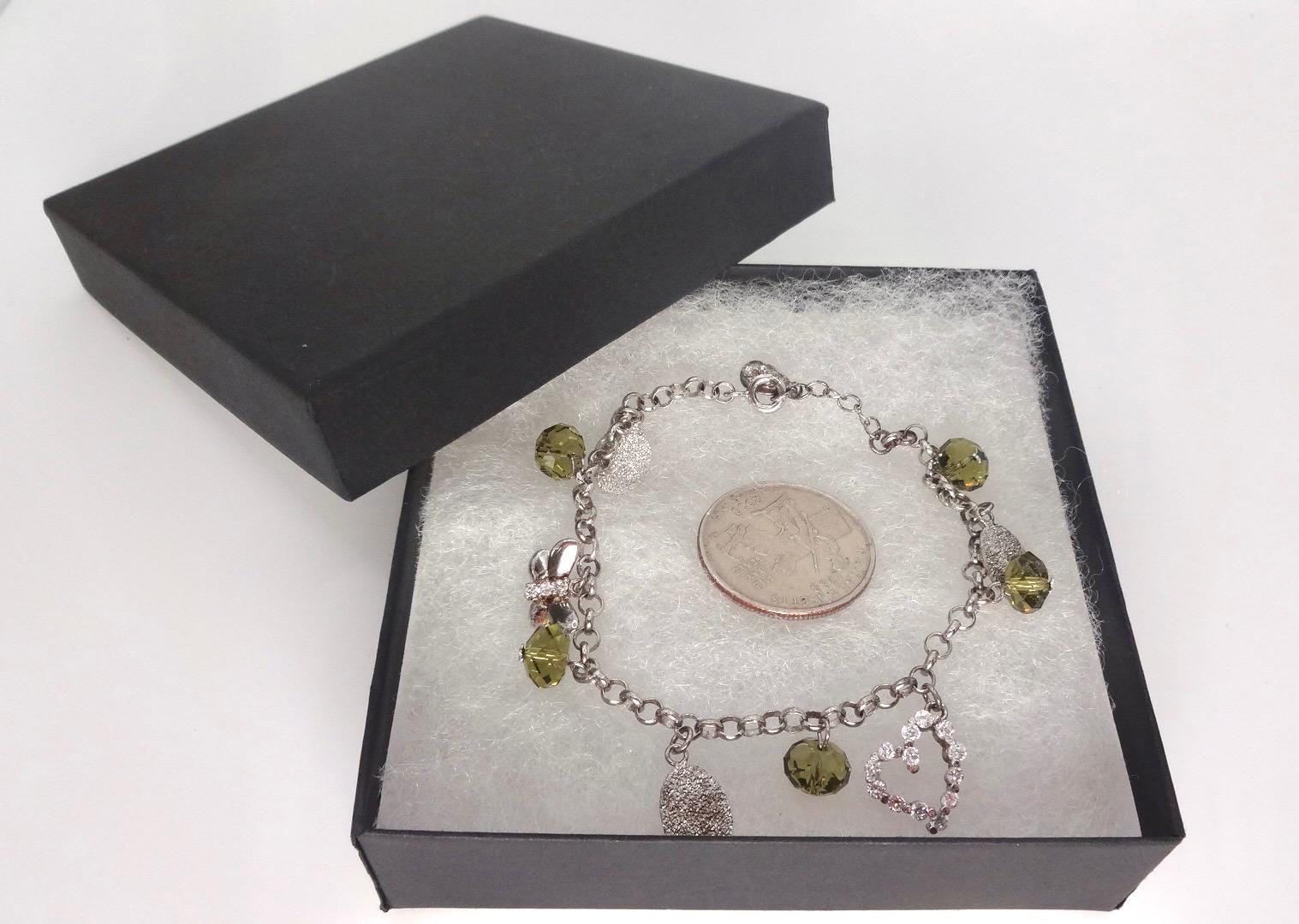 Vintage 925 Sterling Silver Chain Link Charm Bracelet