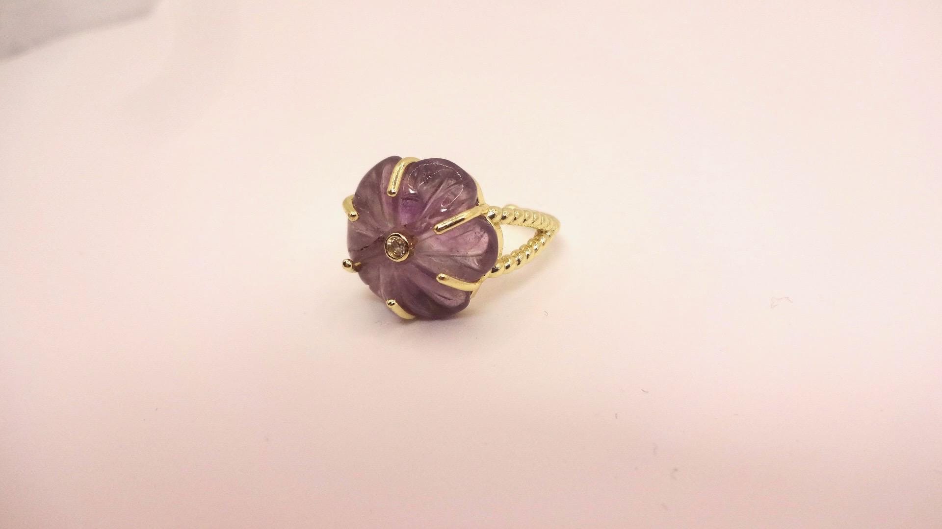 Vintage Genuine Purple Amethyst Ring