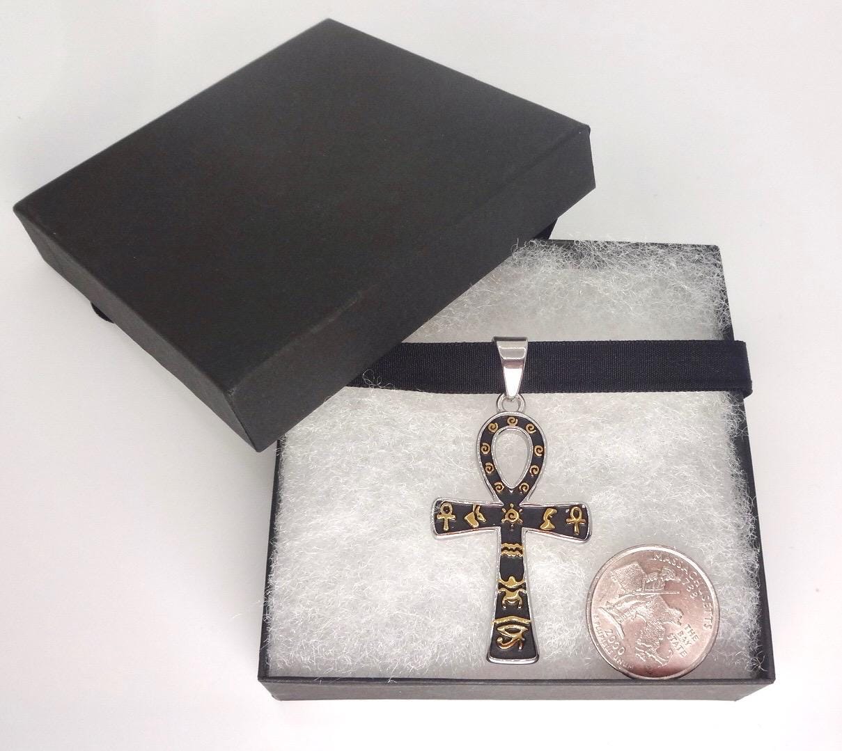 Silver Egyptian Ankh Pendant Choker