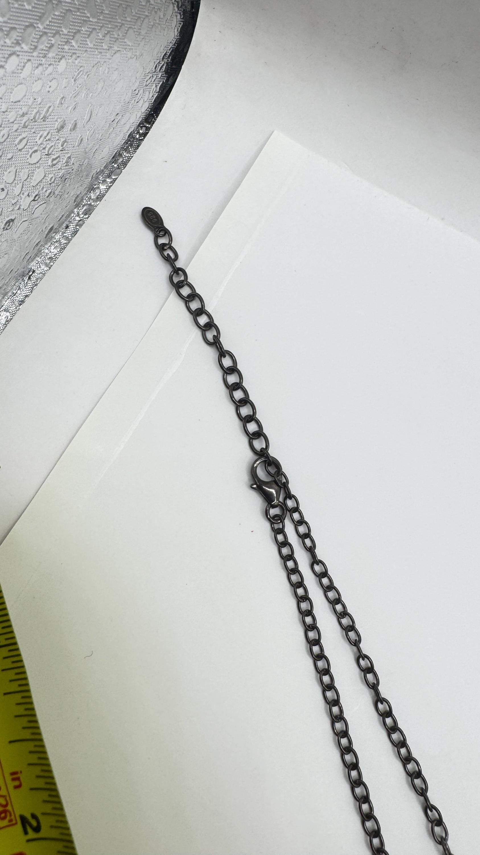 Vintage abalone Cameo Necklace 925 Sterling Silver