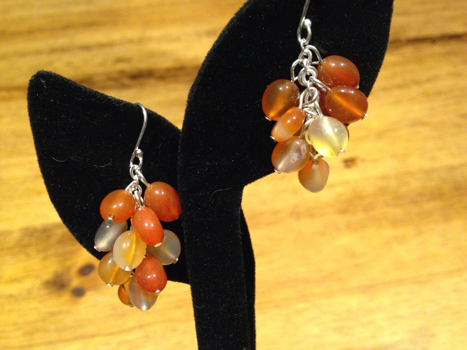 Carnelian Sterling Silver Dangle Earrings