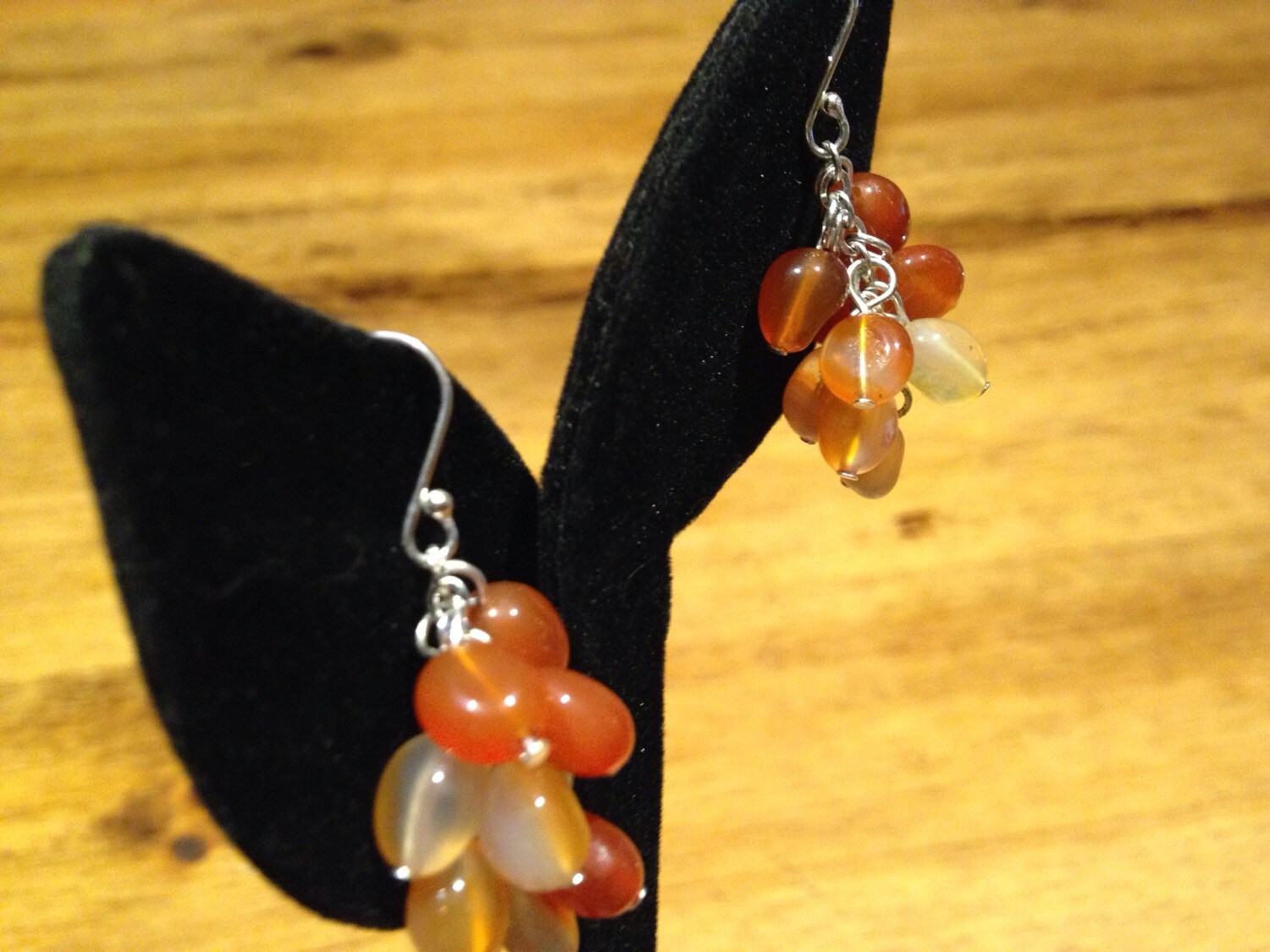 Carnelian Sterling Silver Dangle Earrings