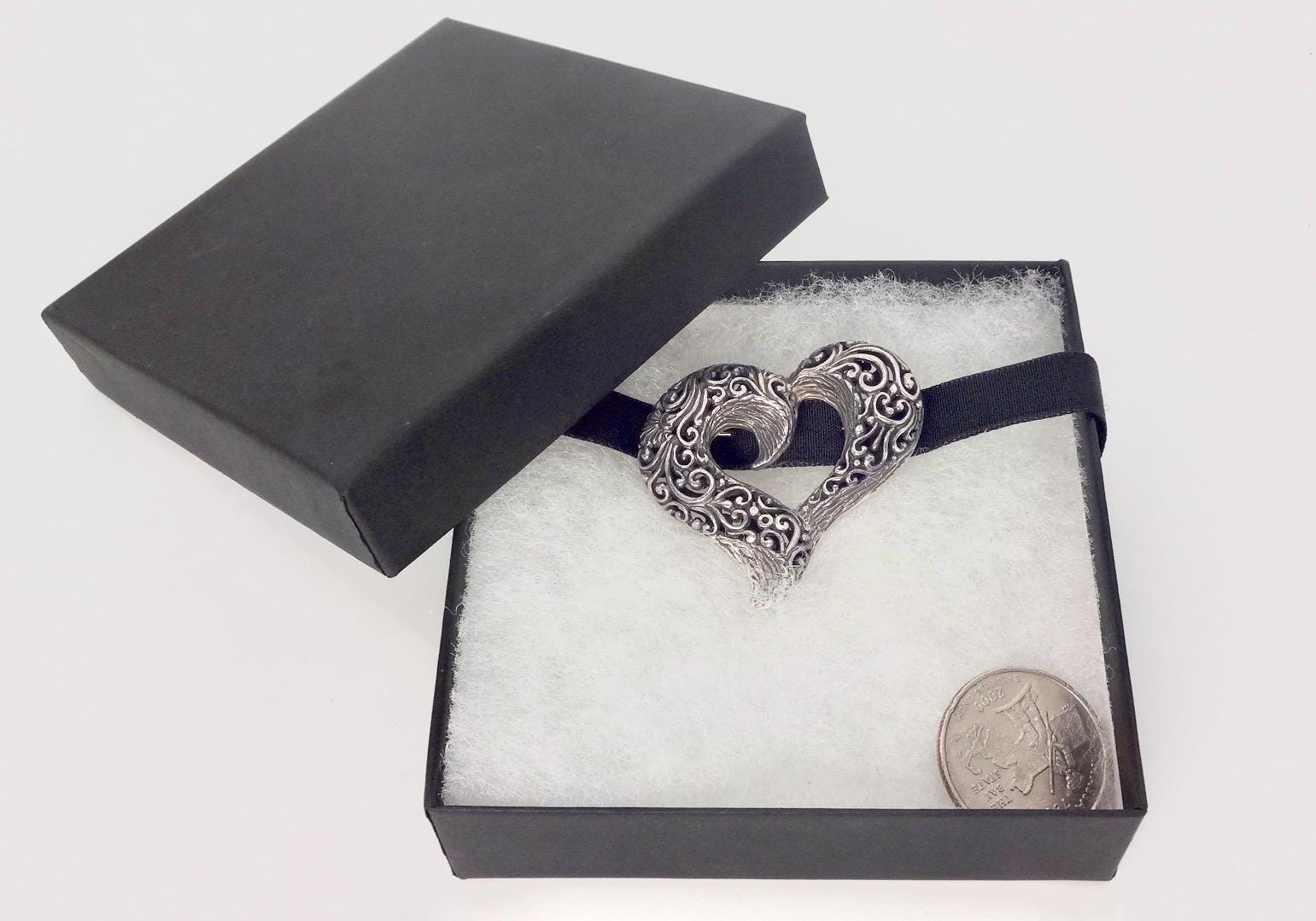 Vintage Handmade Genuine Marcasite 925 Sterling Silver valentine Heart Brooch
