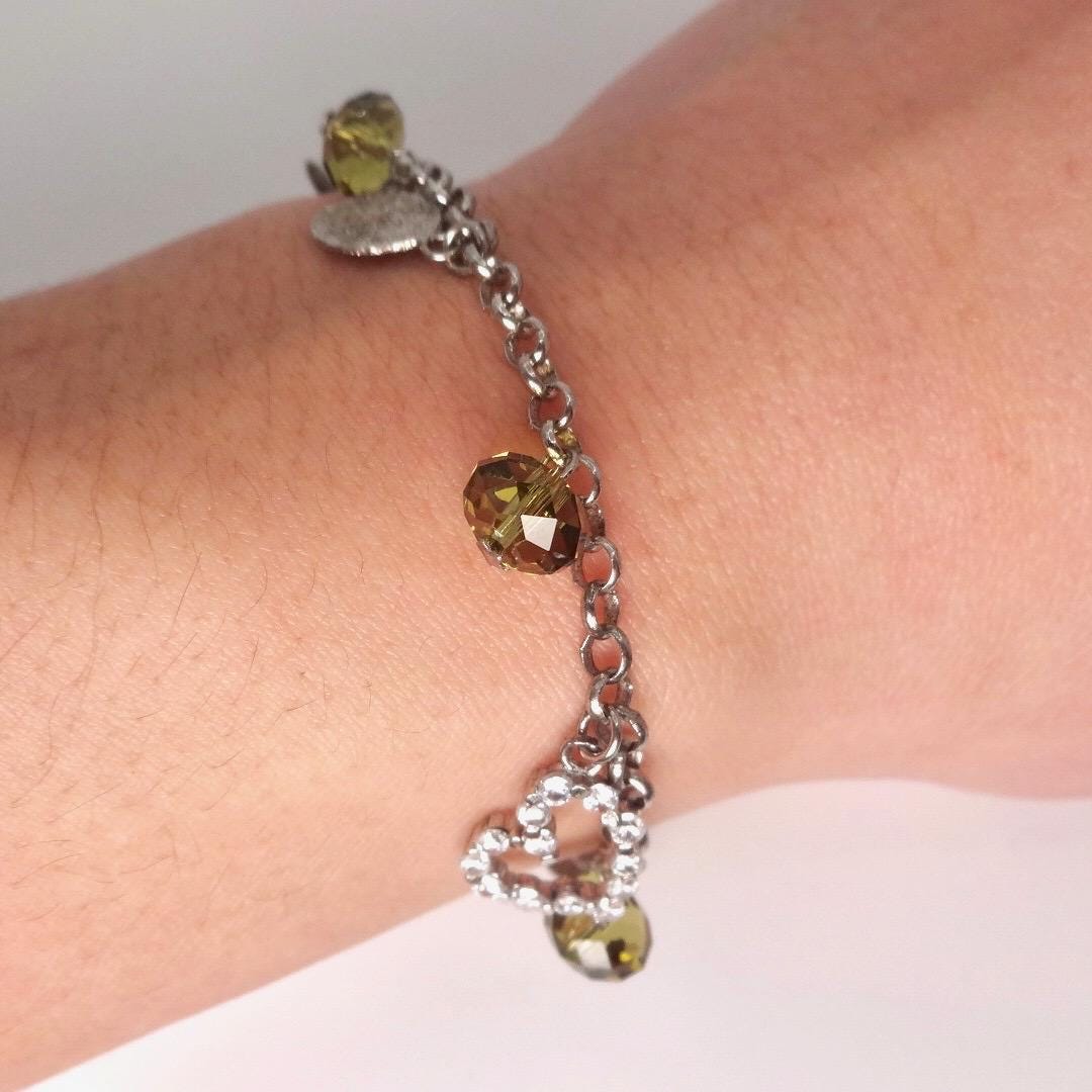 Vintage 925 Sterling Silver Chain Link Charm Bracelet