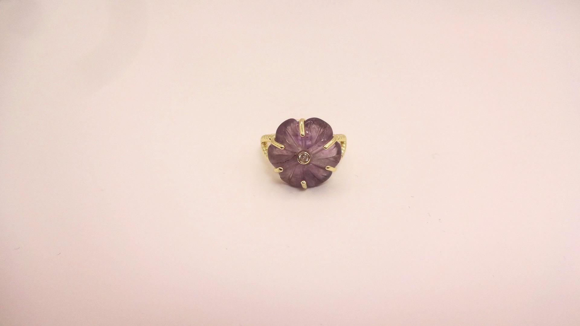 Vintage Genuine Purple Amethyst Ring