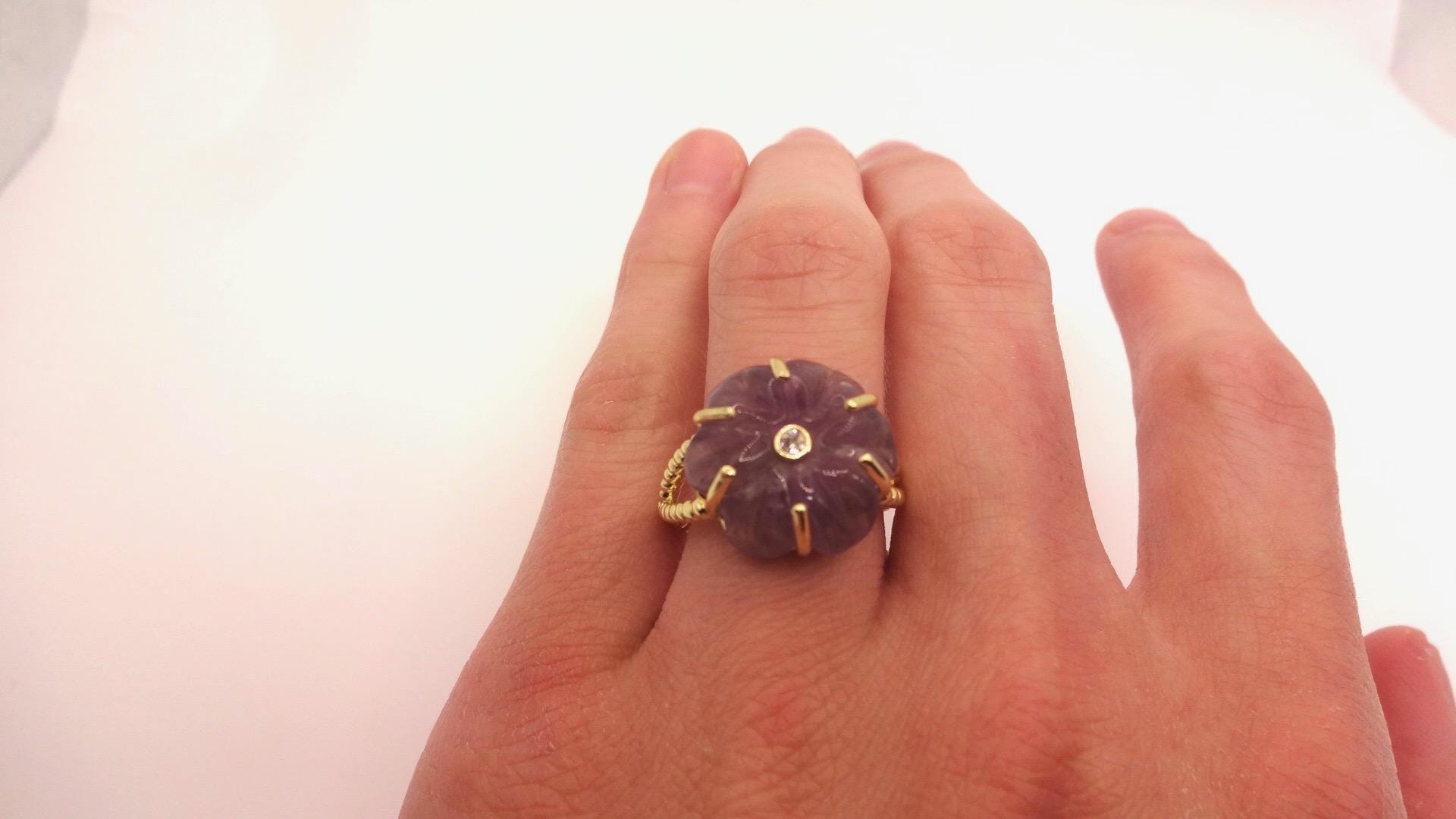 Vintage Genuine Purple Amethyst Ring