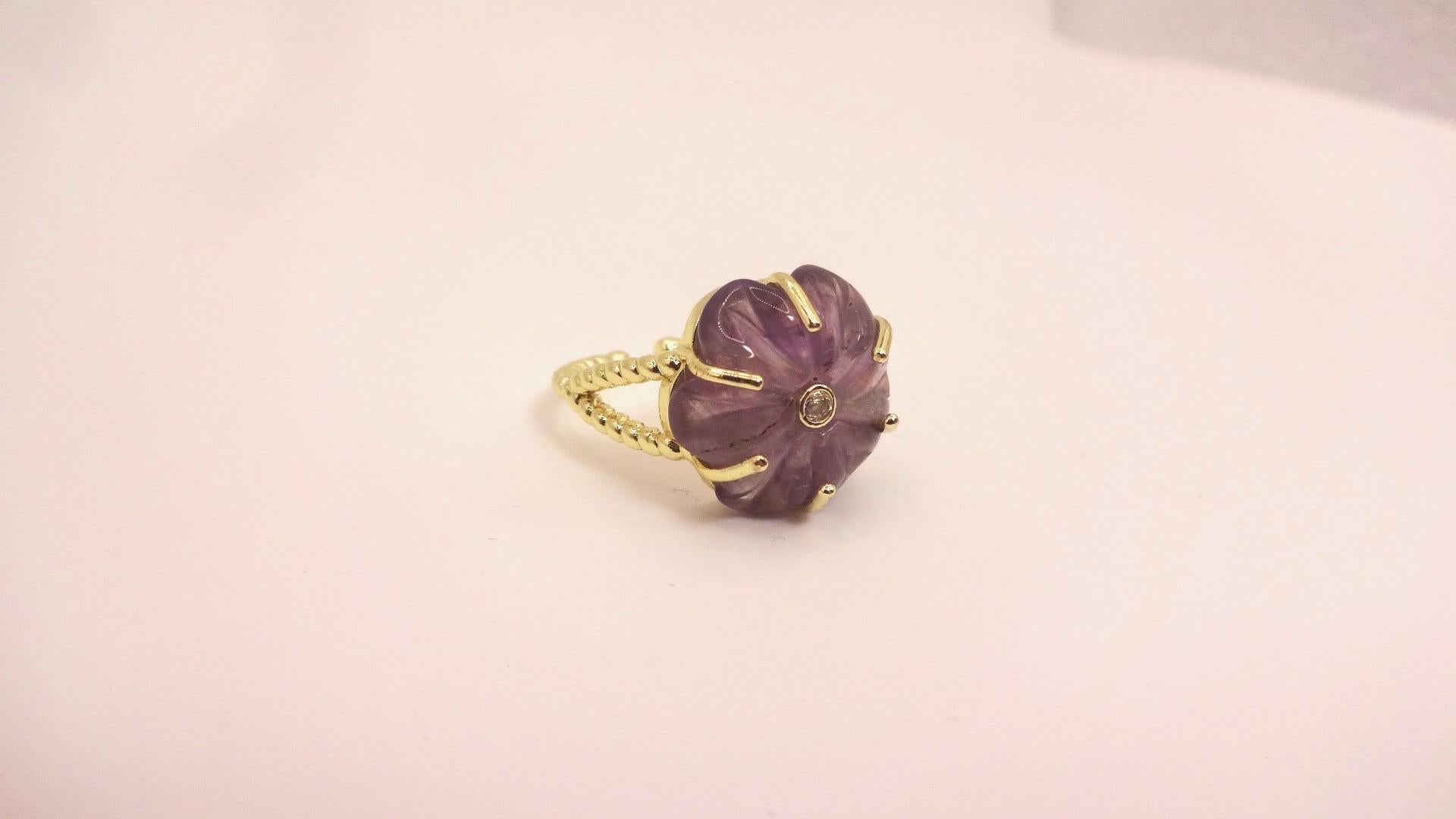 Vintage Genuine Purple Amethyst Ring