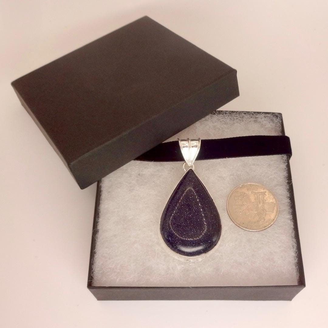 Vintage Black Sandstone silver collar necklace choker