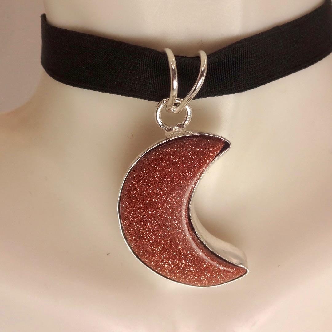 Vintage Goldenen Sandstone Choker Goldenstone Silver Necklace