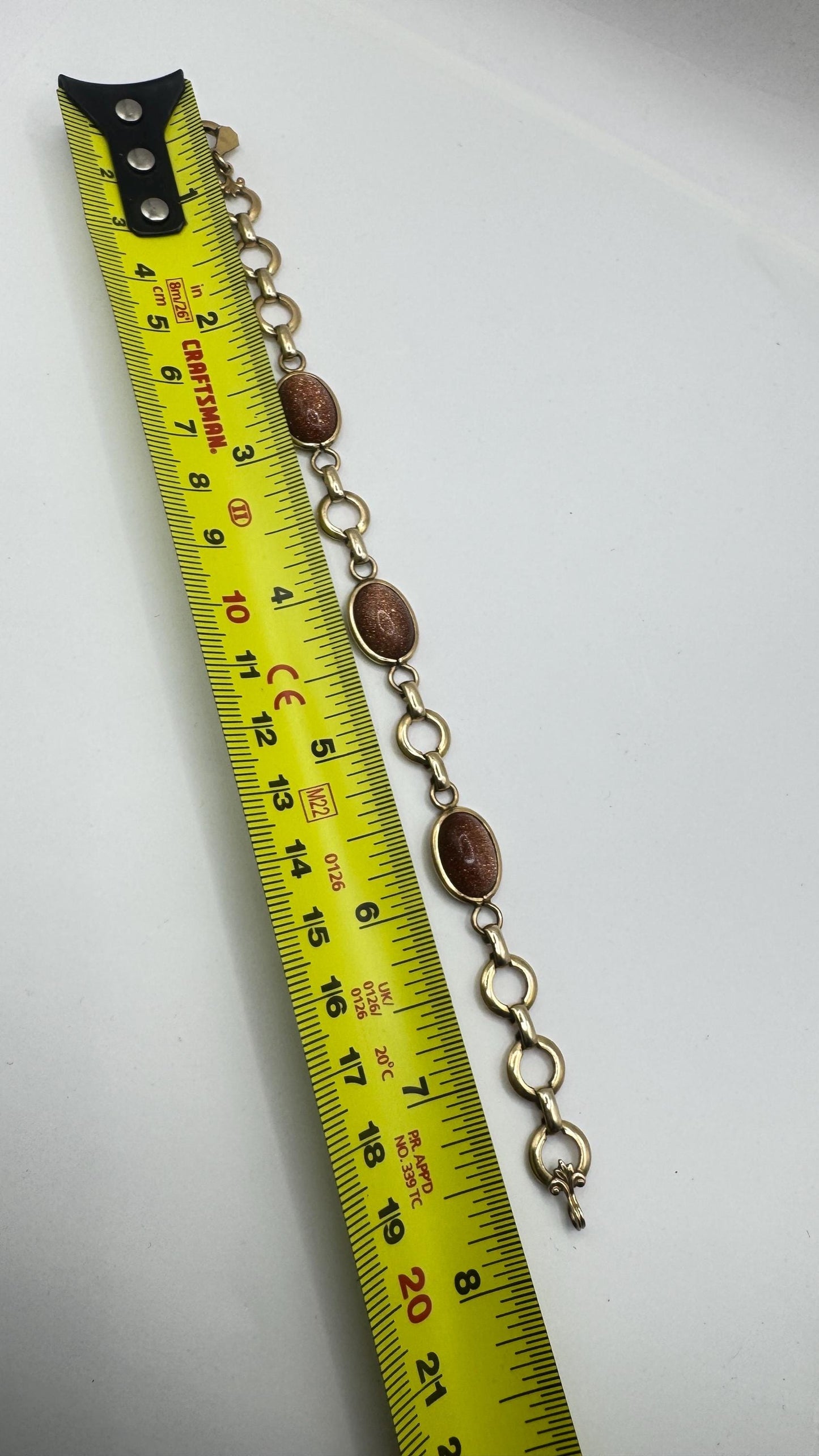 Vintage black Onyx Bracelet Gold filled