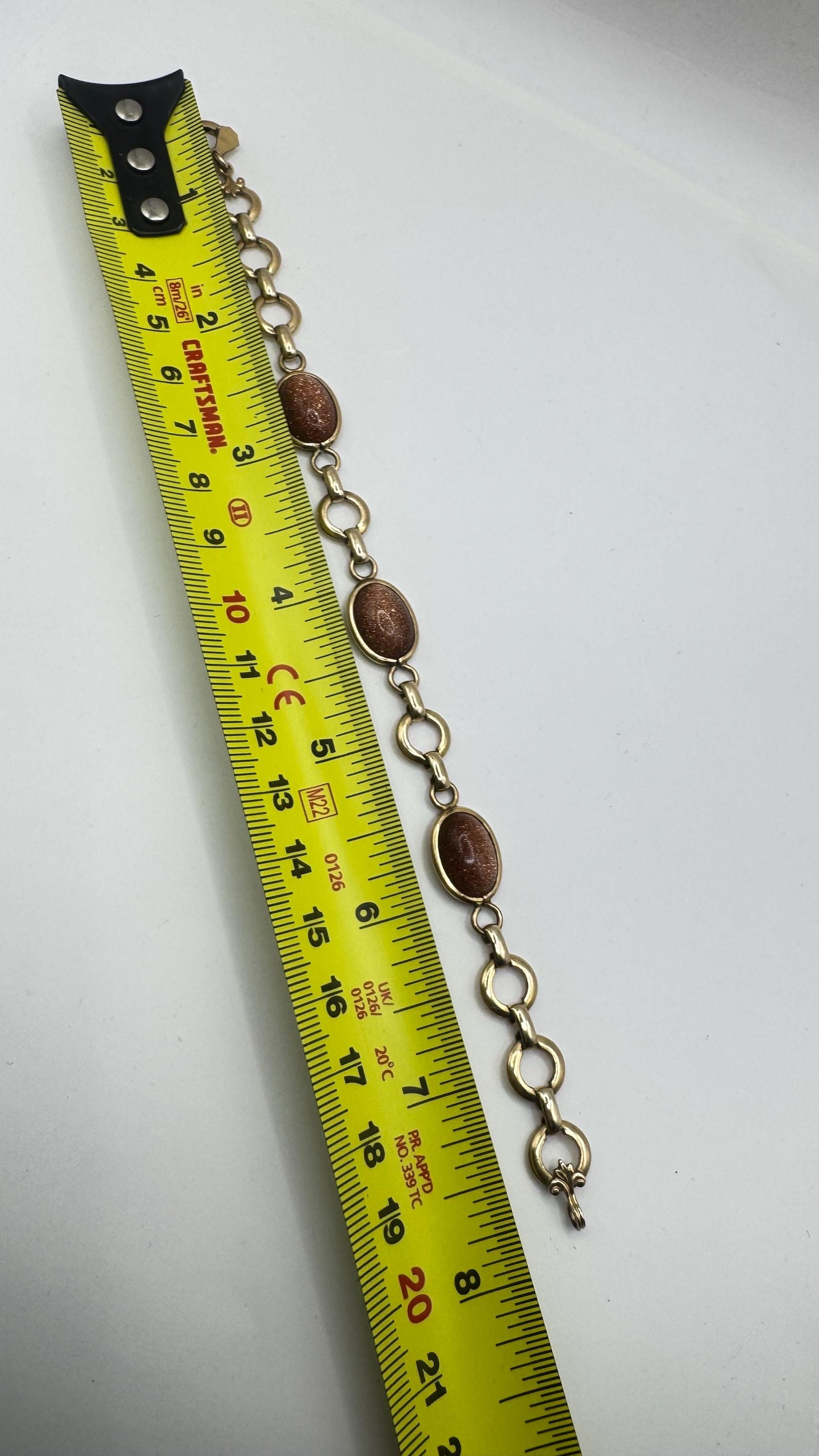 Vintage black Onyx Bracelet Gold filled