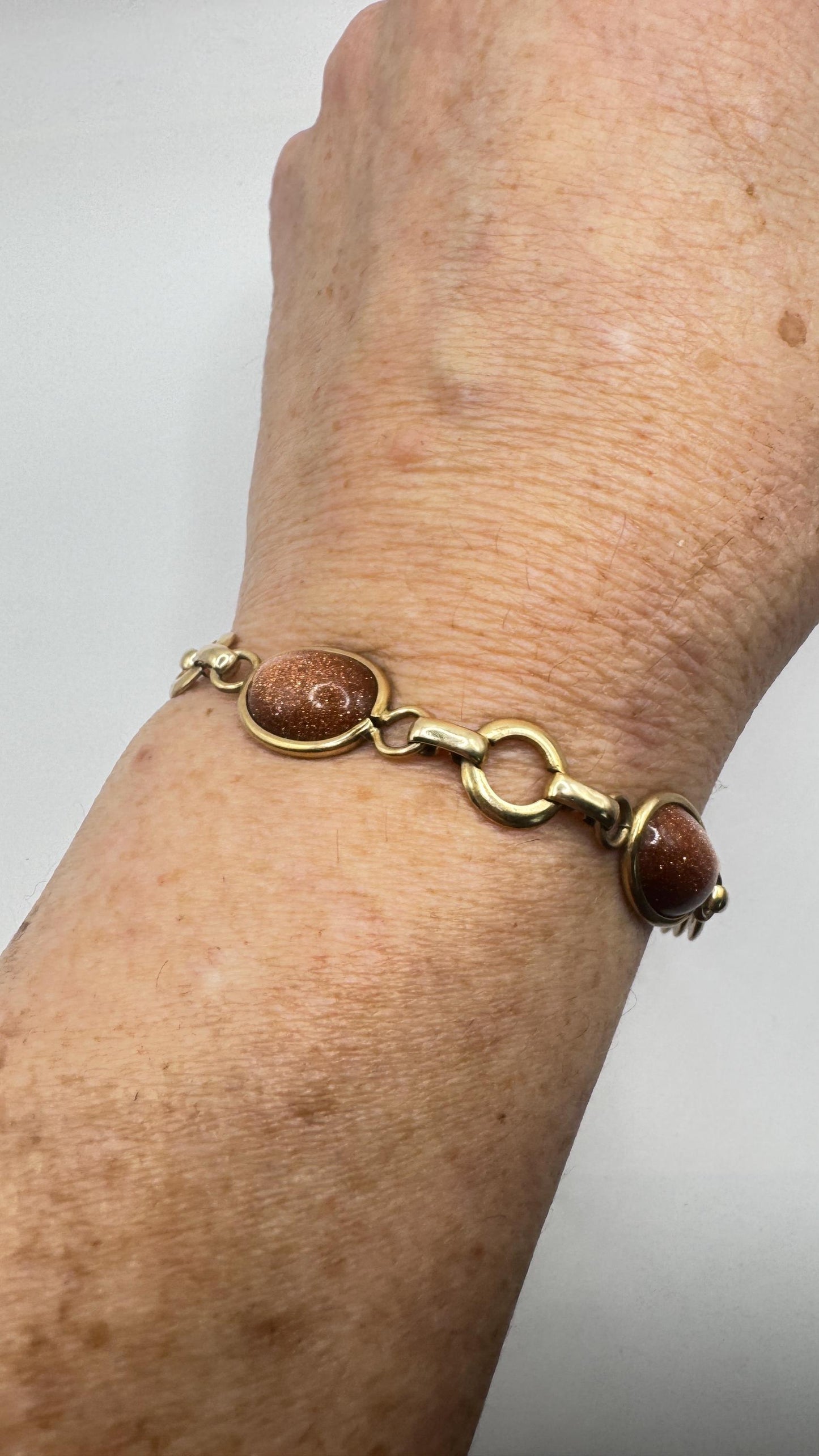 Vintage black Onyx Bracelet Gold filled