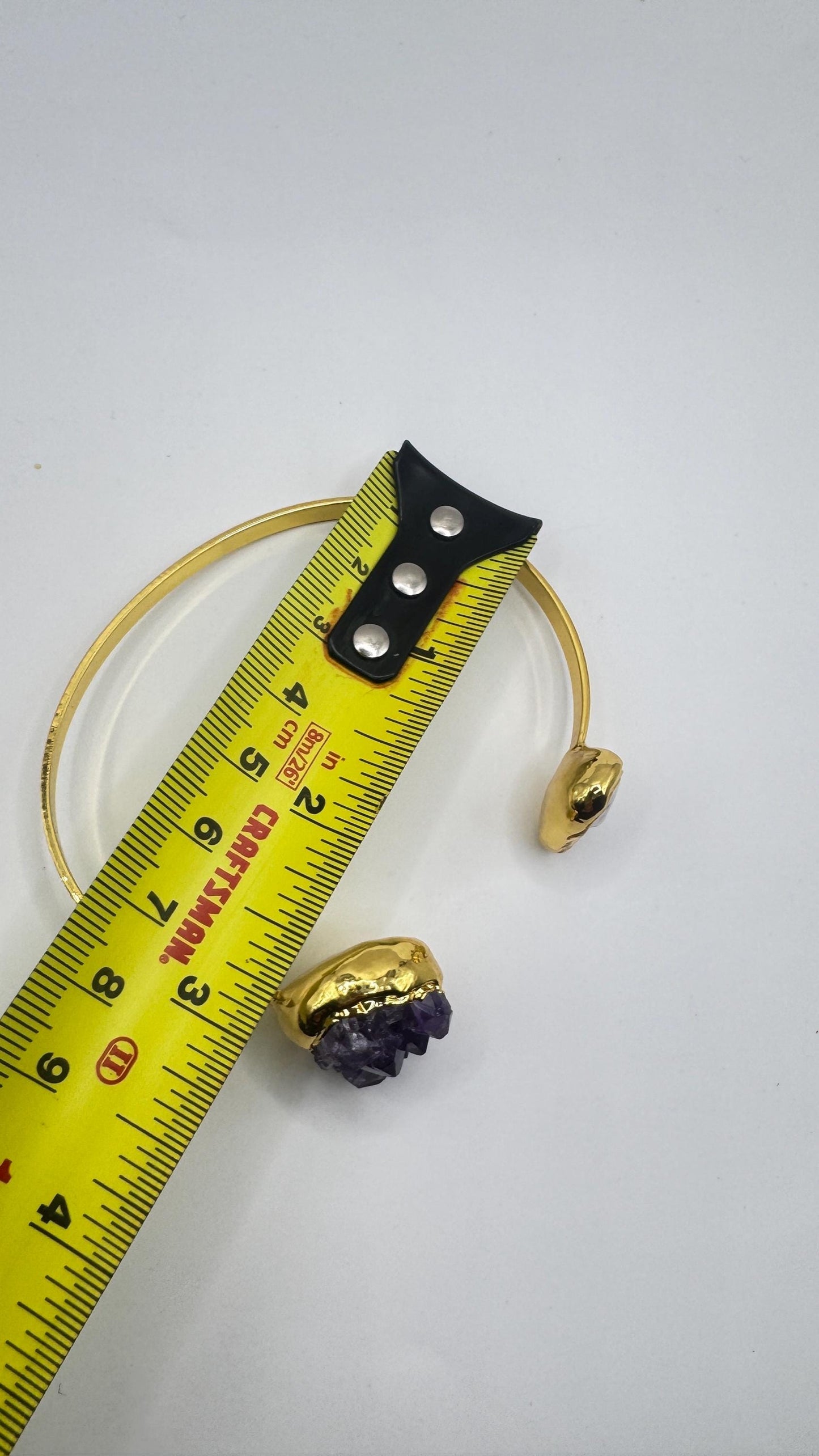 Vintage Pearl Amethyst Cuff Bangle Bracelet Golden 925 Sterling Silver