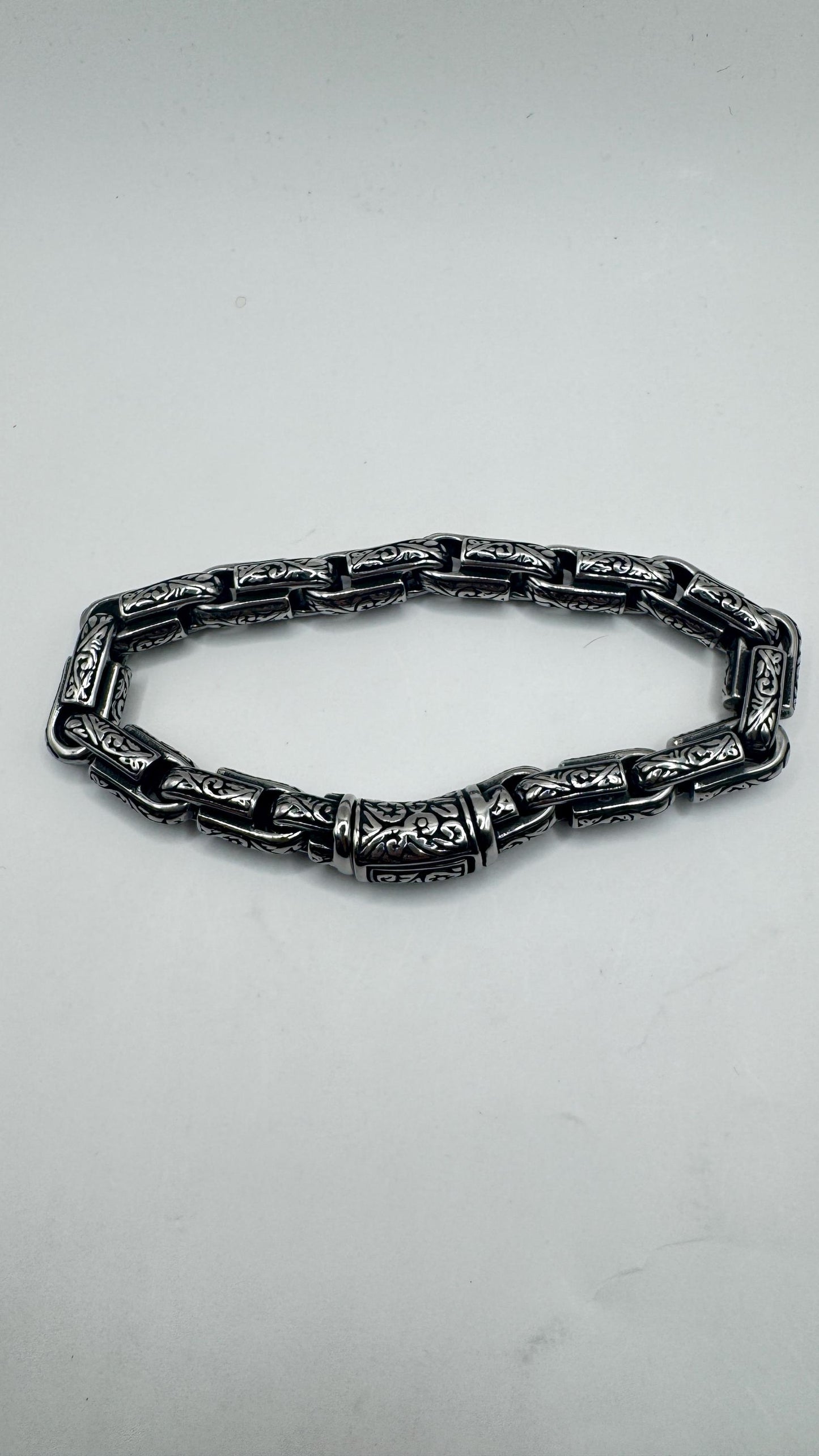 Vintage Style Unisex Men Gothic Silver Stainless Steel Bracelet